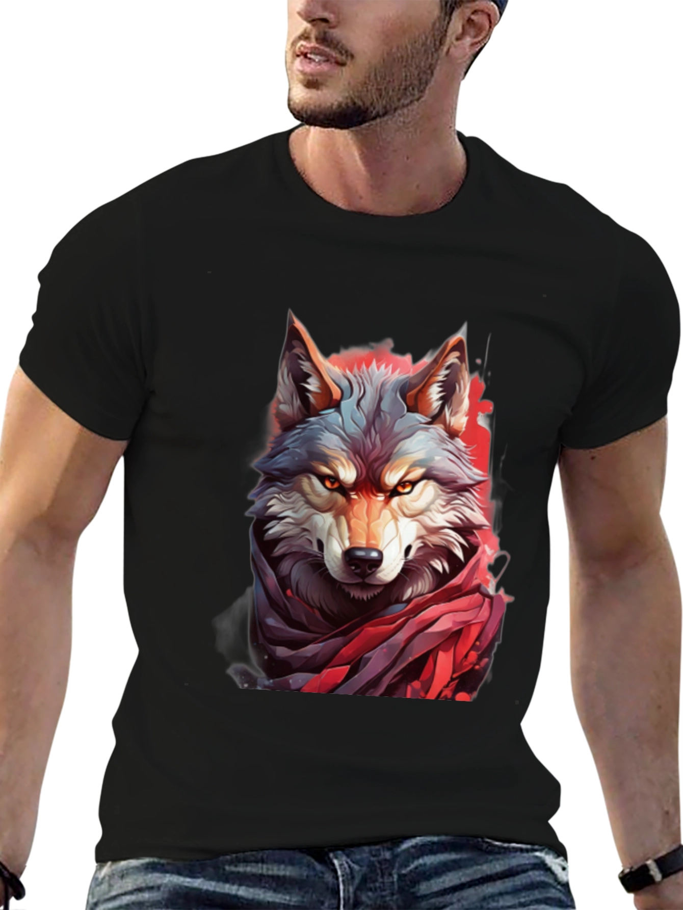 Black Wolf Graphic Tee - Fierce Style view 6