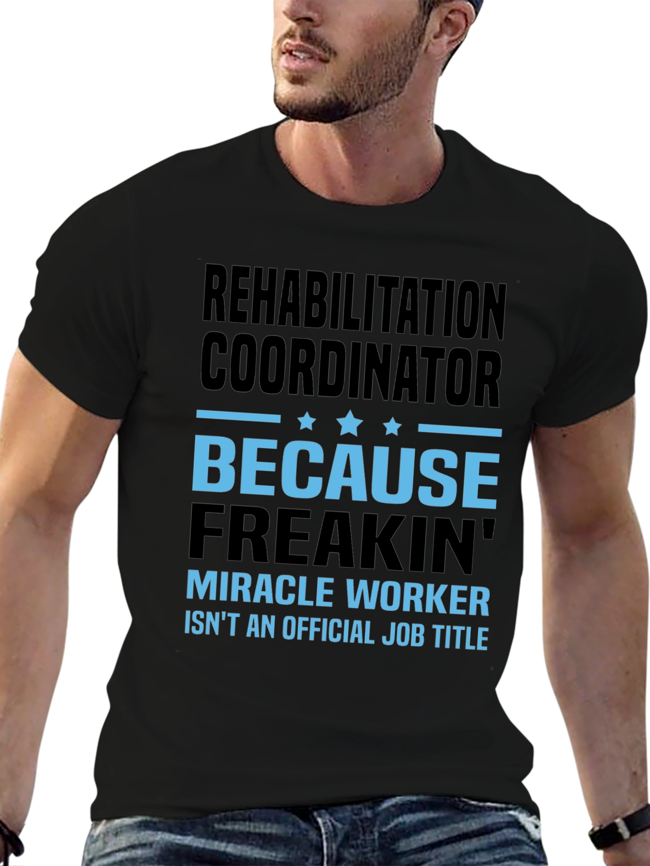 Black Rehabilitation Coordinator T-Shirt view 6