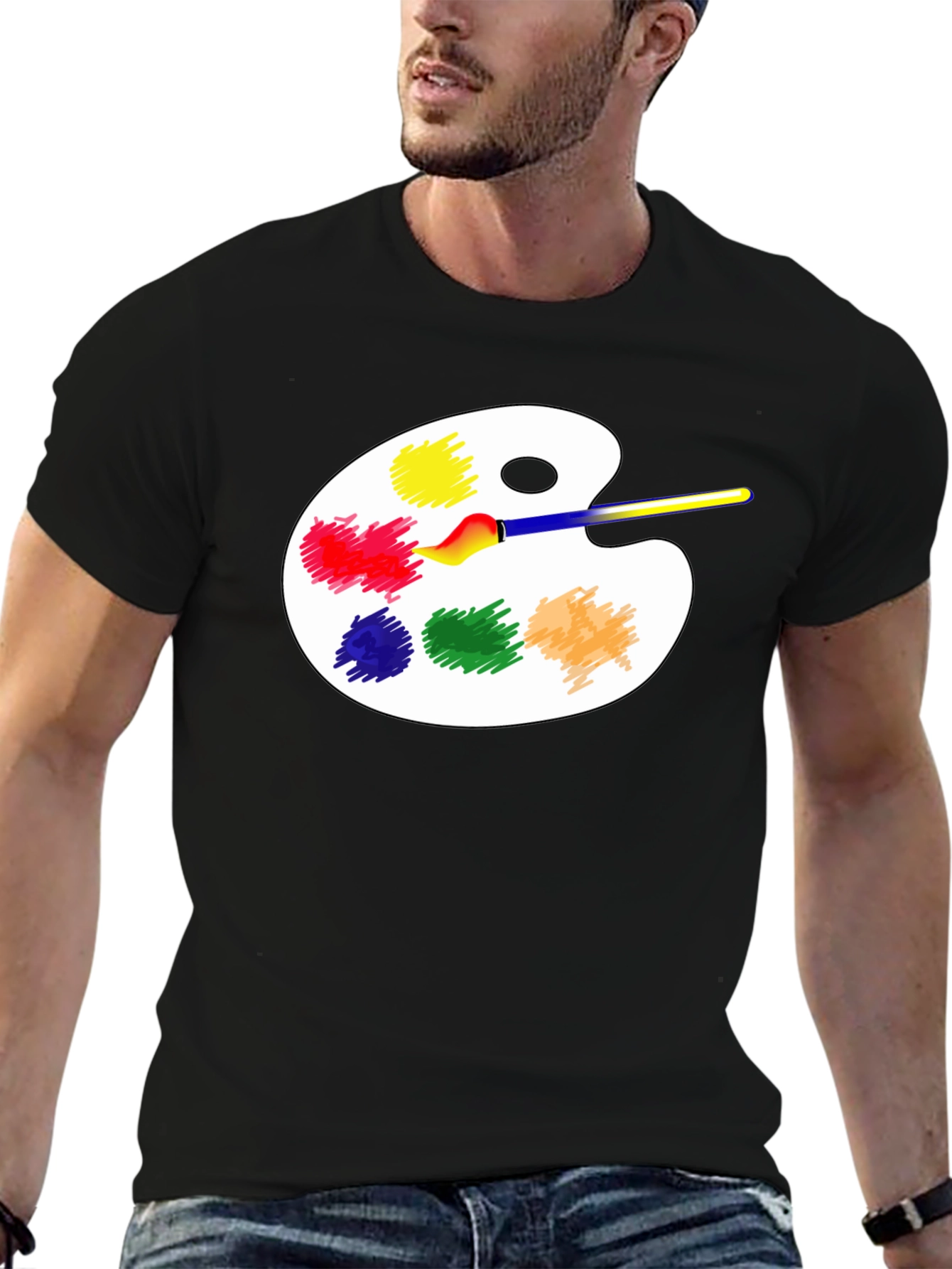 Black Artist Palette T-Shirt - Creative Design view 6