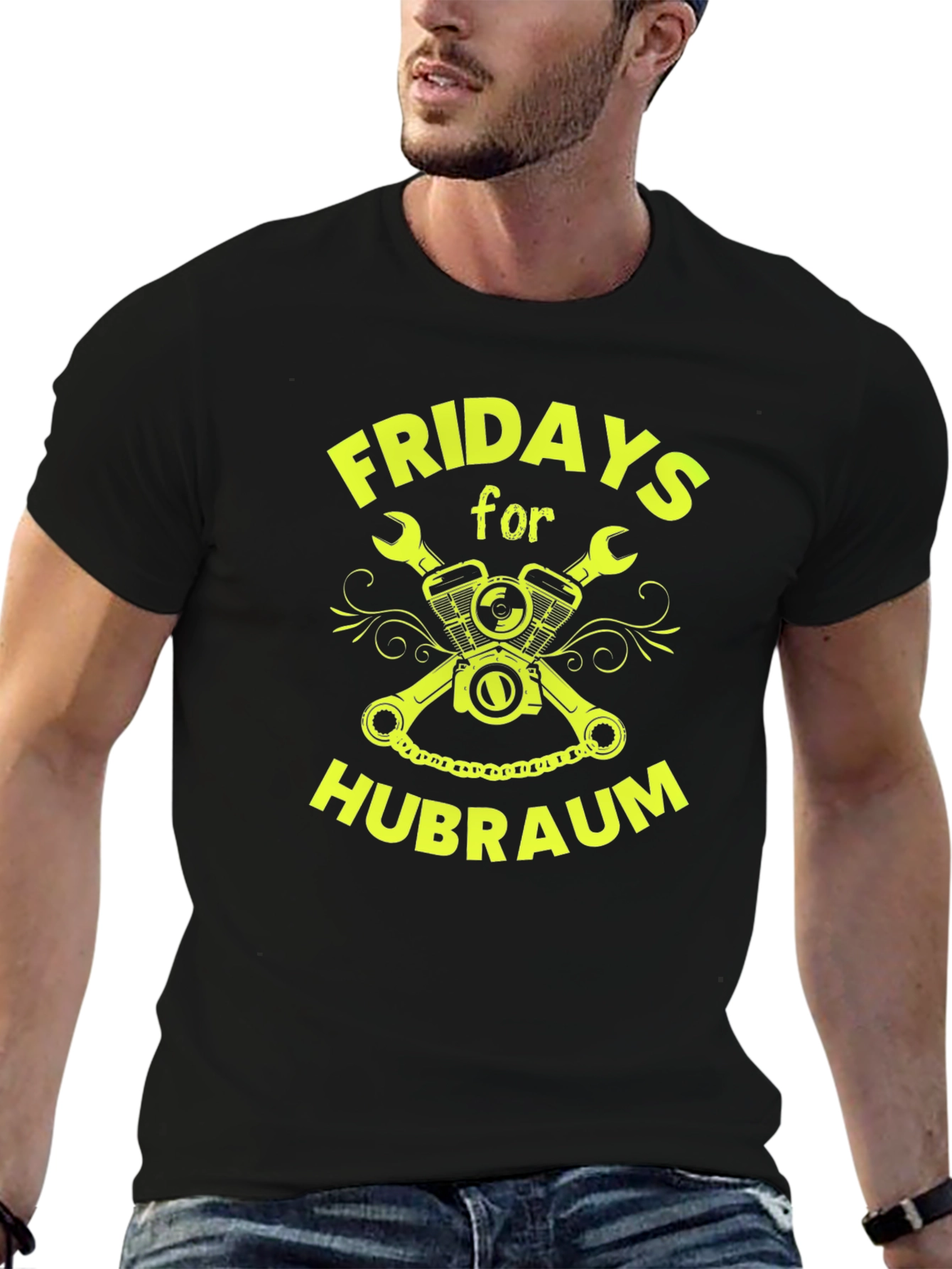 Fridays for Hubraum Black T-Shirt Mechanic Gift - 6
