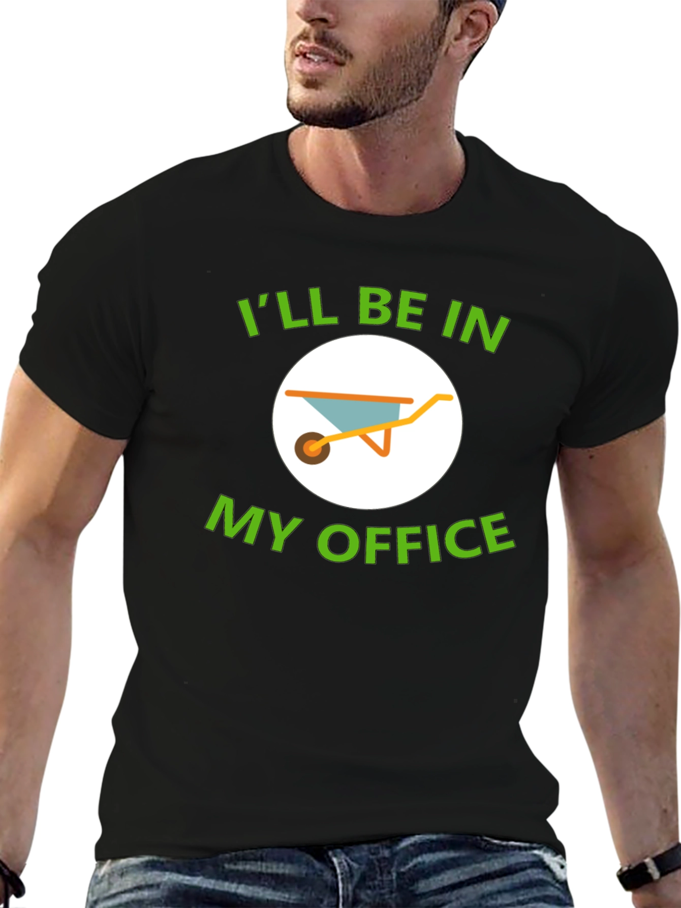 Black Gardener's Office T-Shirt view 6