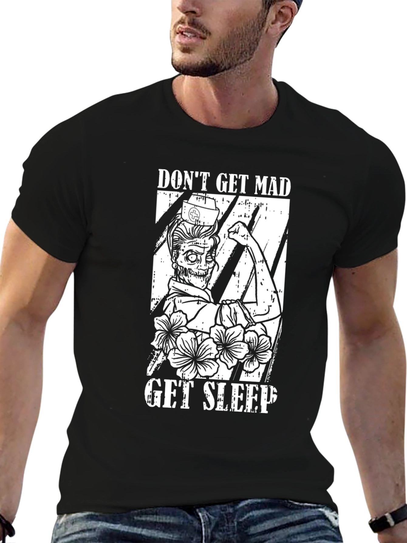 Black Don't Get Mad, Get Sleep Graphic Tee view 6