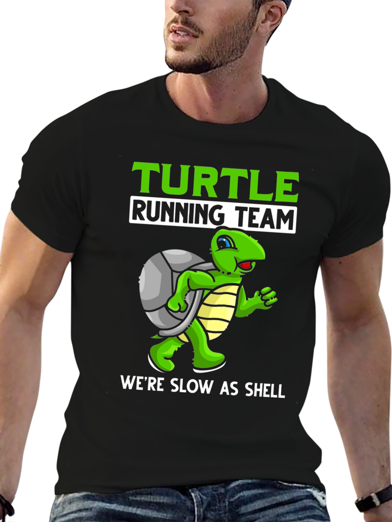 Black Turtle Running Team T-Shirt - Slow as Shell! view 6