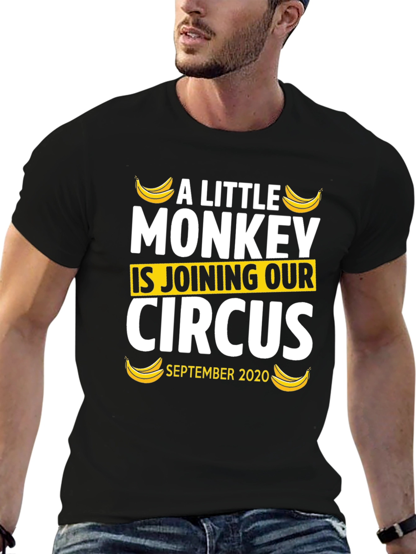 Black A Little Monkey Joining Our Circus T-Shirt - September 2020 view 6