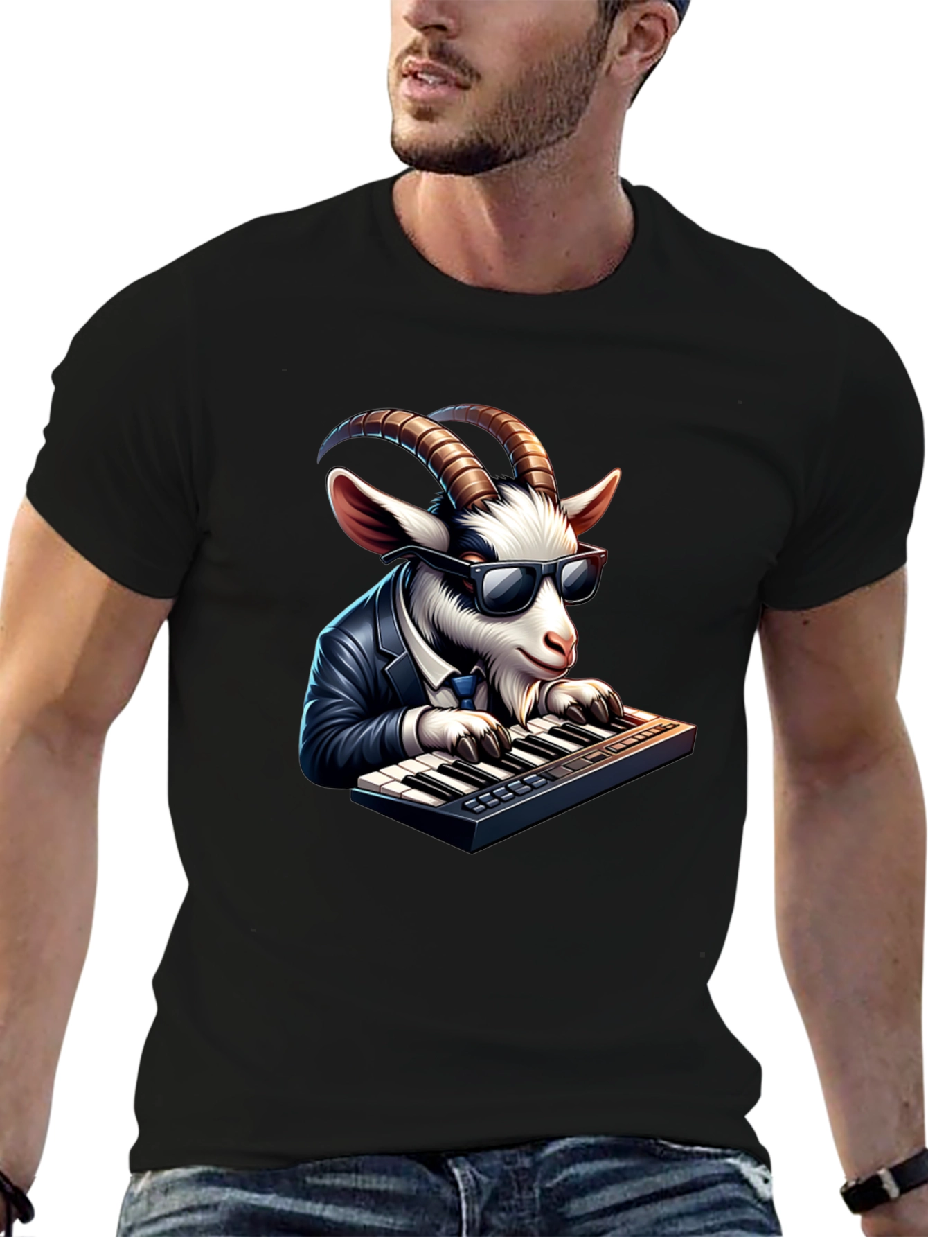 Goat Pianist Graphic Tee - Cool & Unique Design - 6