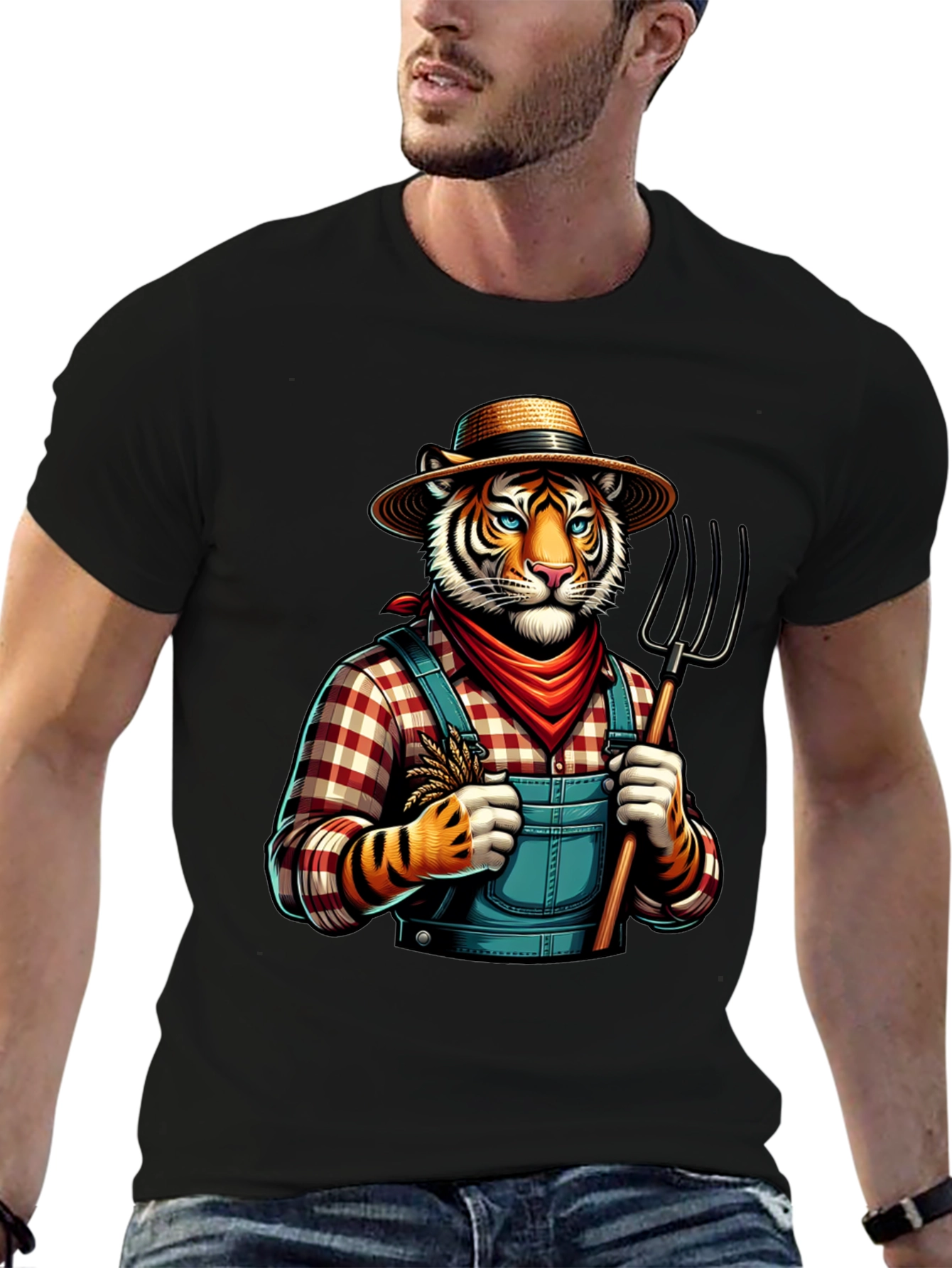 Black Tiger Farmer Graphic Tee view 6