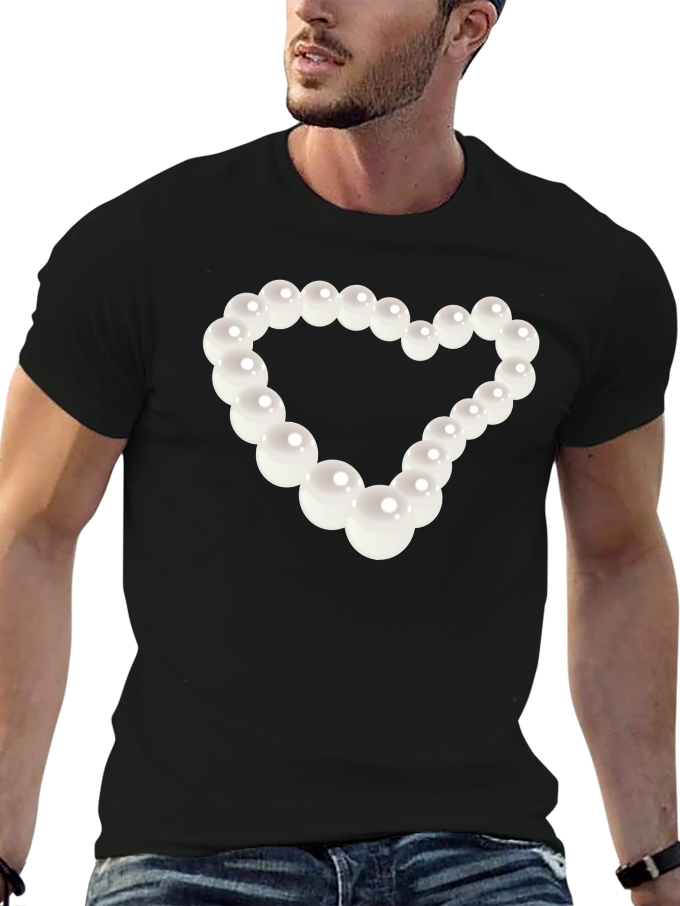 Black Pearl Heart Graphic Tee view 6