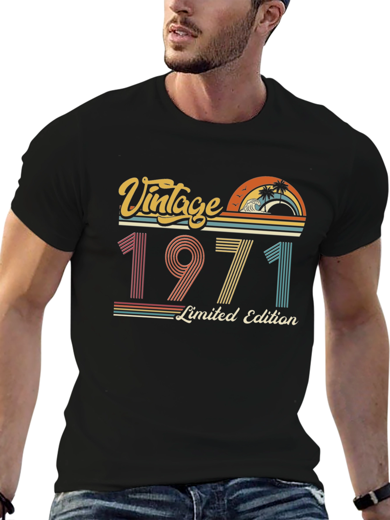 Black Vintage 1971 Limited Edition T-Shirt view 6