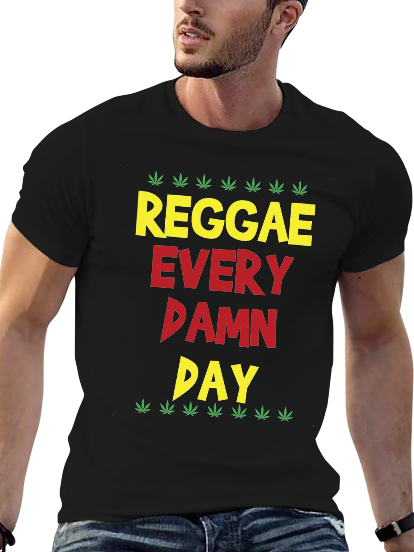 Black Reggae Every Damn Day Graphic Tee view 6