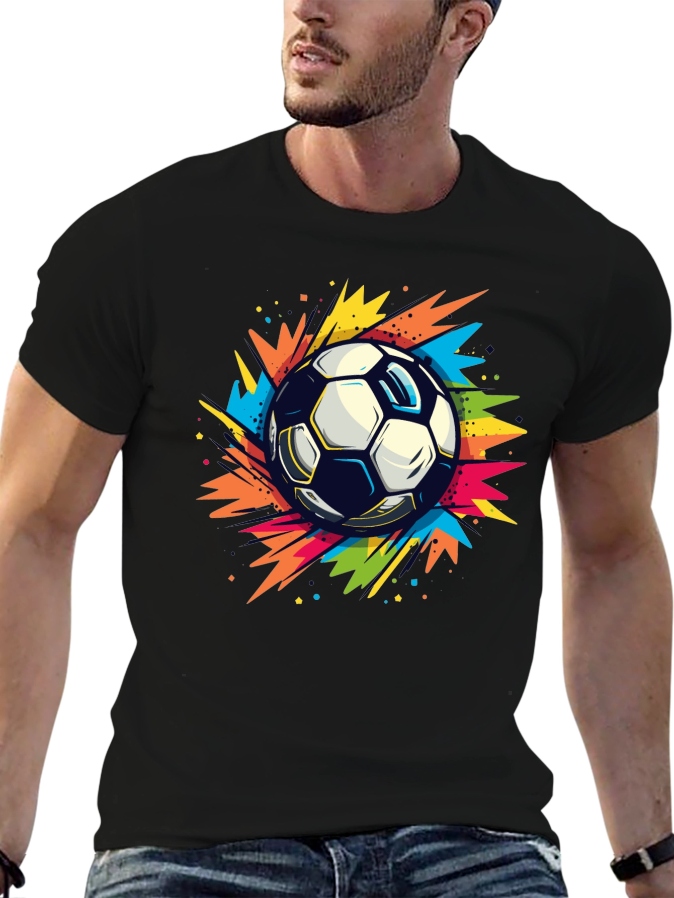 Black Soccer Blast T-Shirt view 6