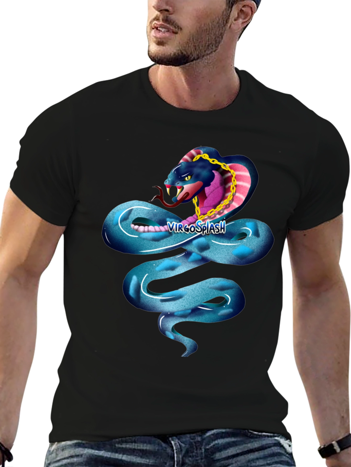 Black Snake T-Shirt - Cool Cobra Design view 6
