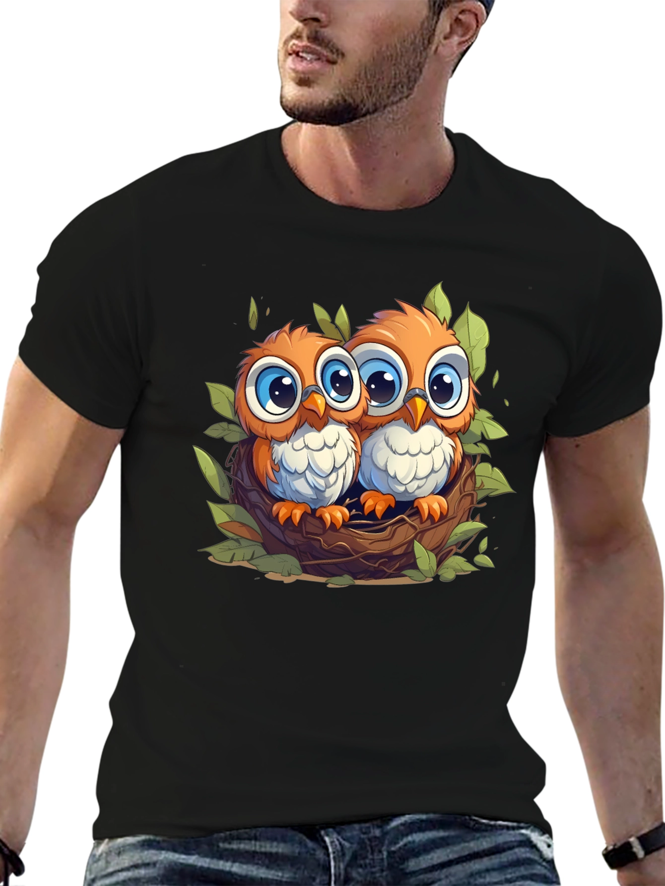Black Owl Love T-Shirt view 6