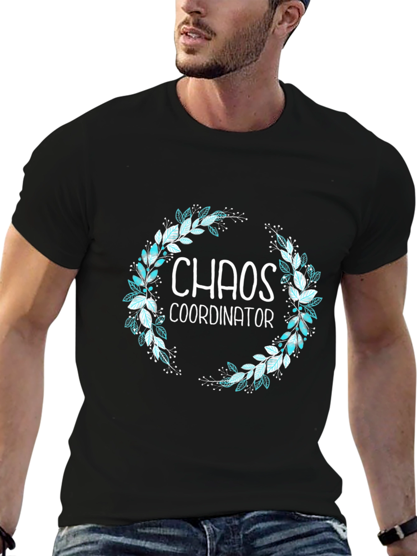 Black Chaos Coordinator T-Shirt - Funny Graphic Tee view 6