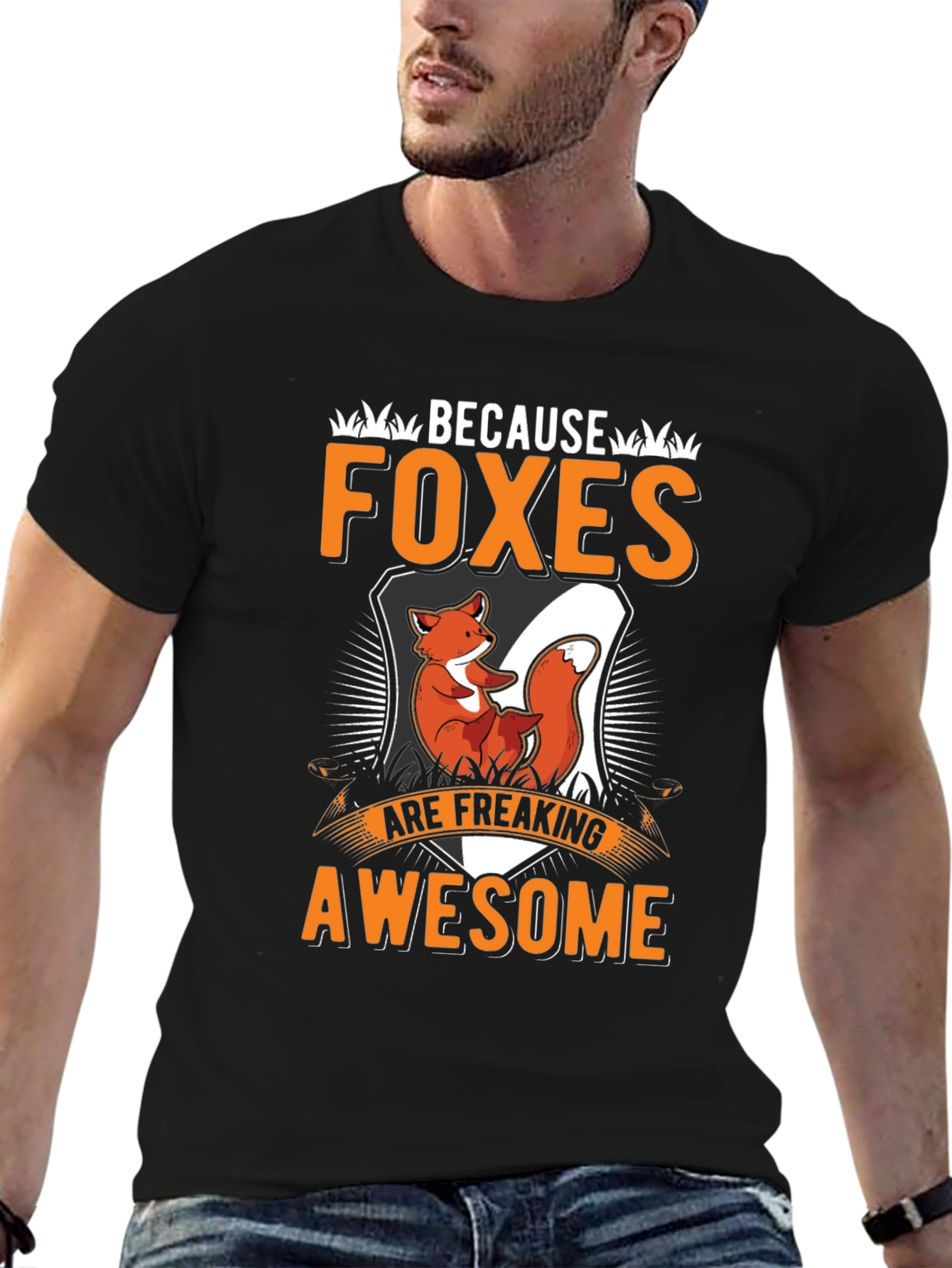 Black Foxes Are Awesome T-Shirt view 6
