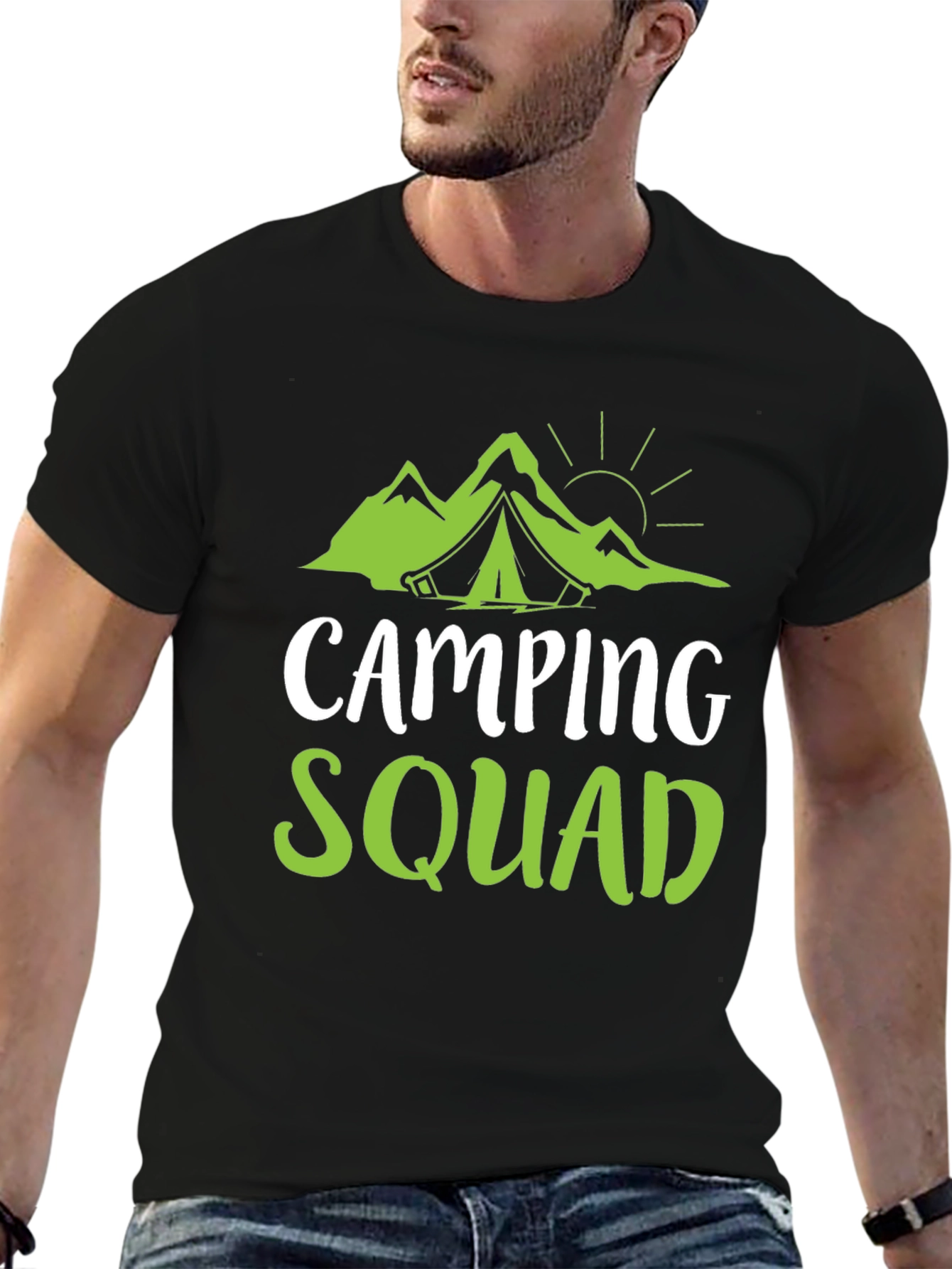 Black Camping Squad Graphic Tee view 6