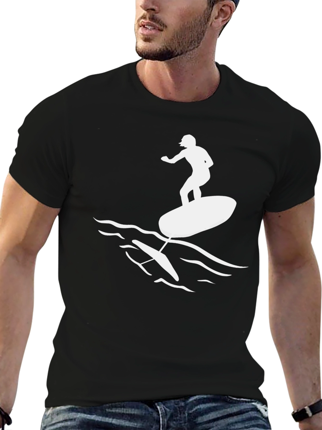 Black Hydrofoil Surfing T-Shirt - Black view 6
