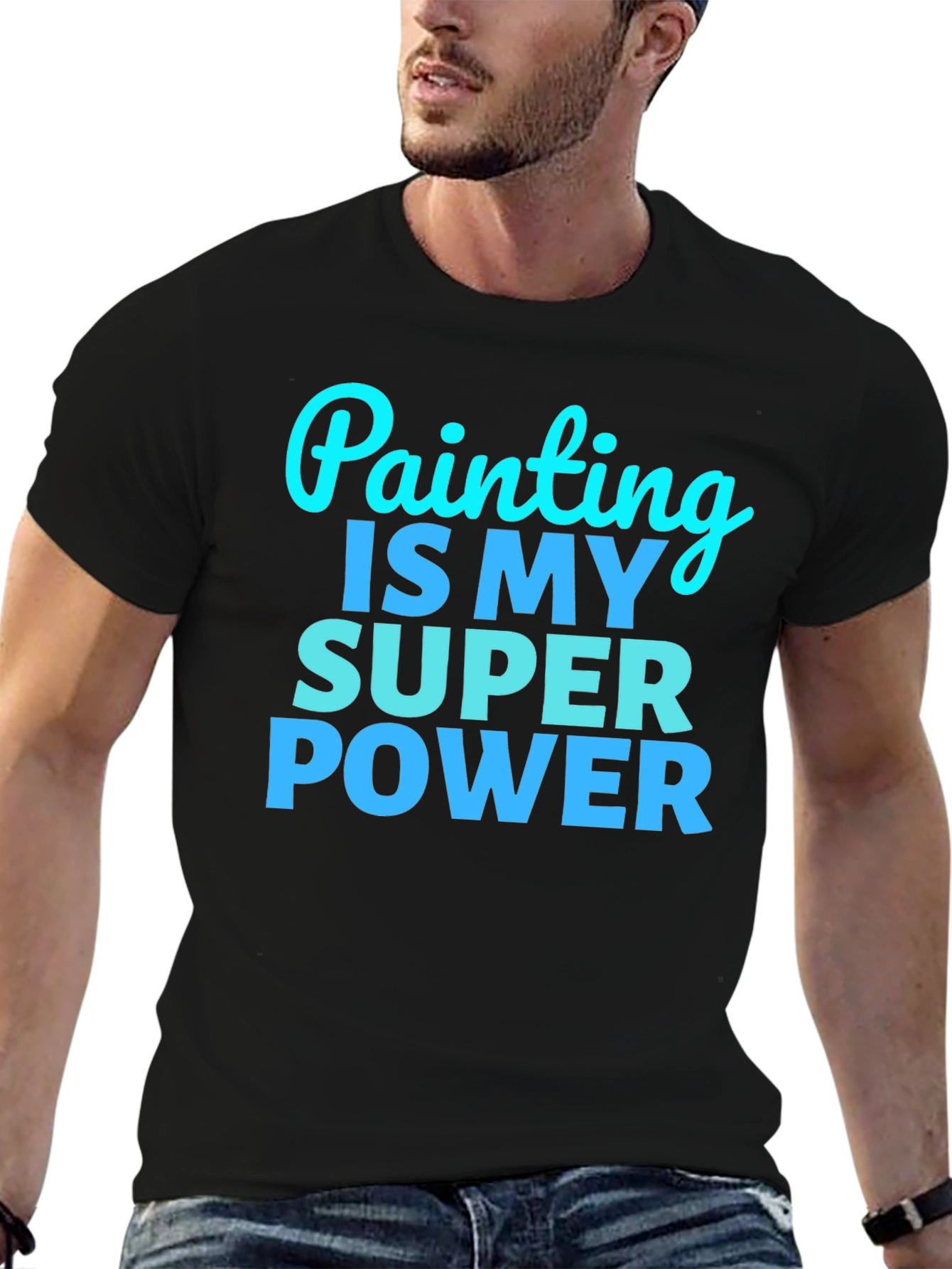 Black Painting is My Superpower Graphic Tee view 6