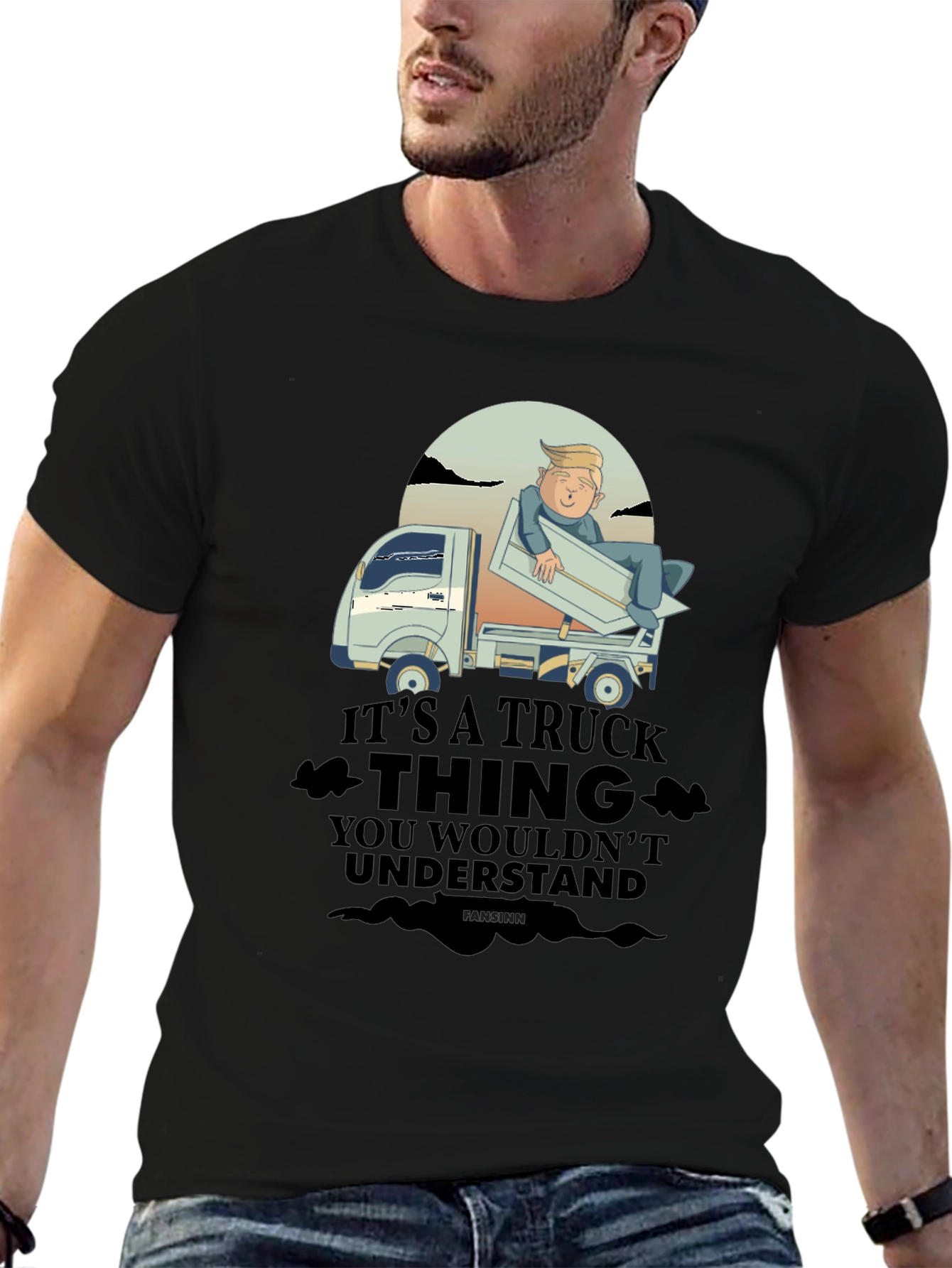 Black Trump Truck Thing T-Shirt view 6