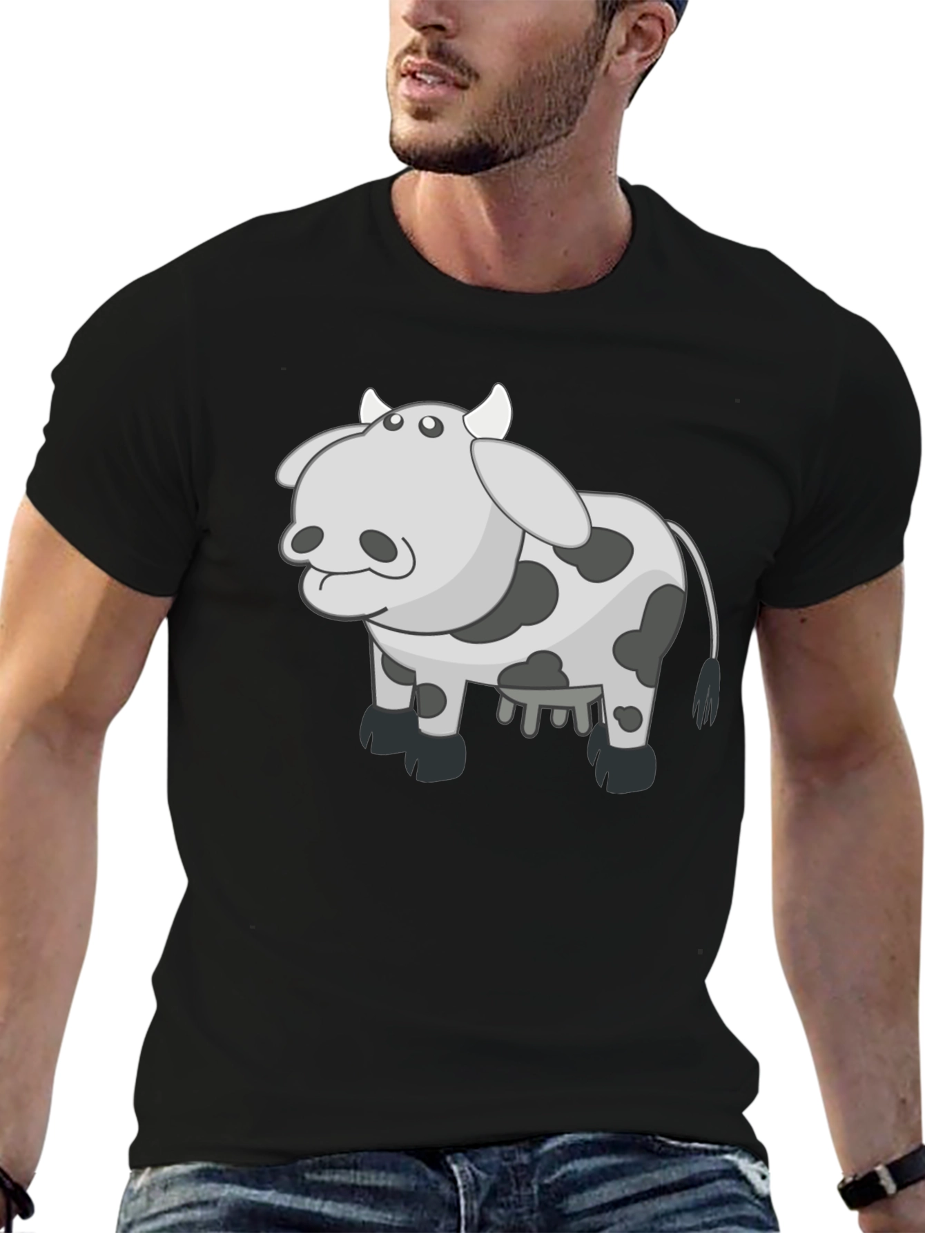 Black Cow Graphic Tee - Black T-Shirt view 6