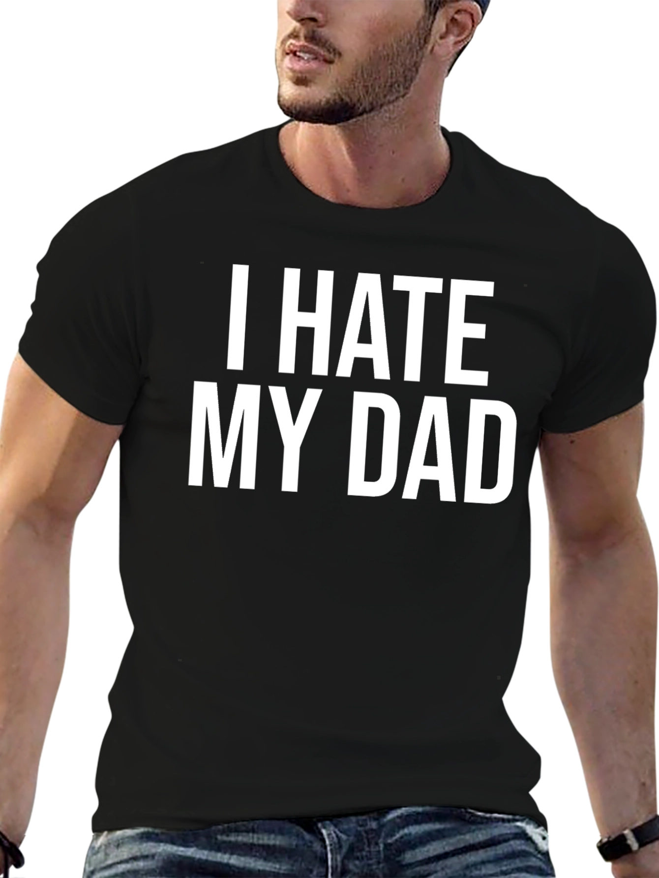 Black I HATE MY DAD T-Shirt - Bold Statement Tee view 6