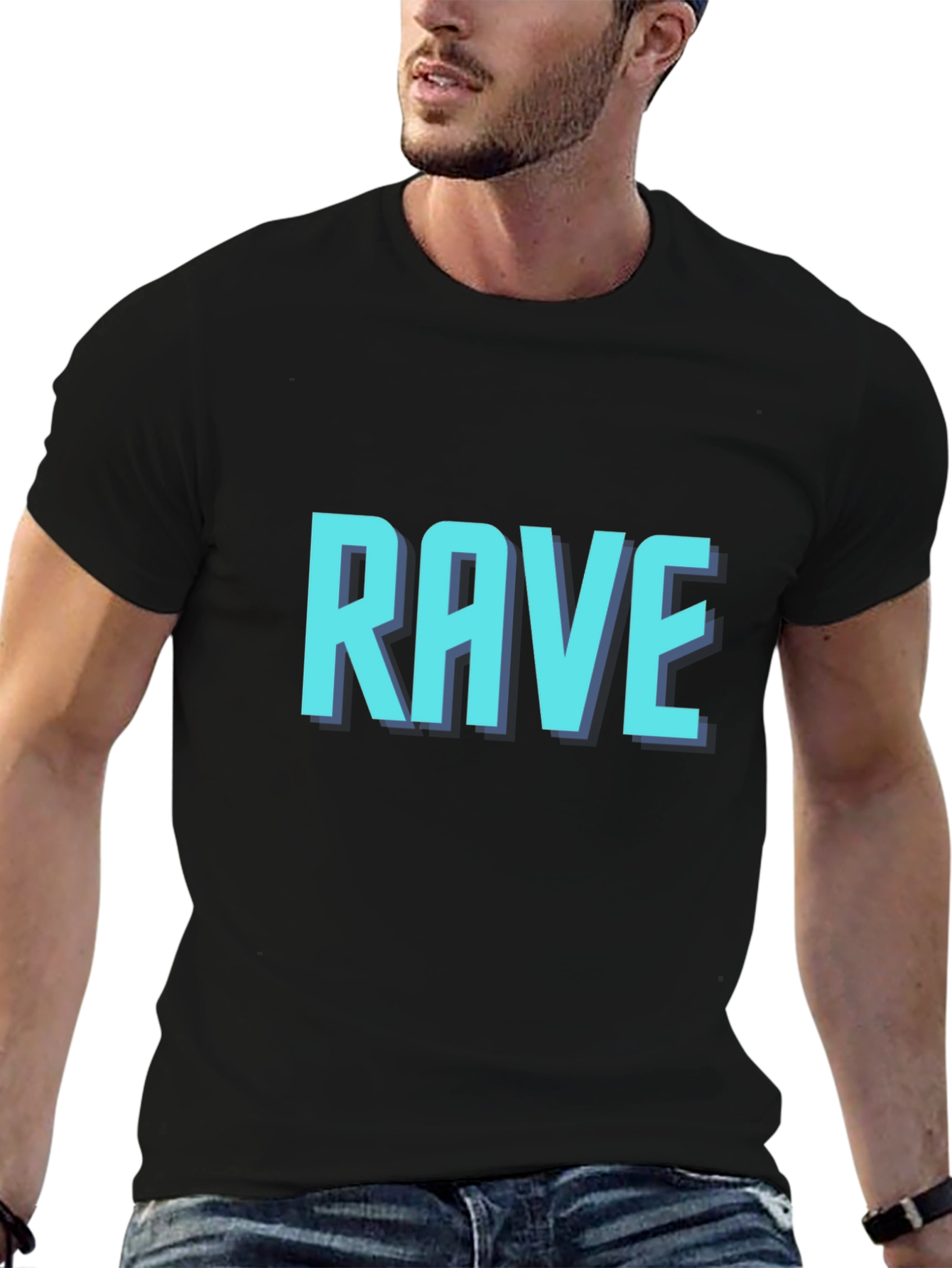 Black Rave Graphic T-Shirt - Party Ready Tee view 6