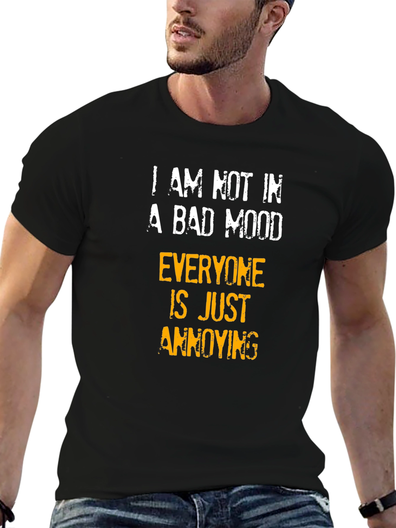 Black Funny Sarcastic Humor T-Shirt - Bad Mood Annoying view 6