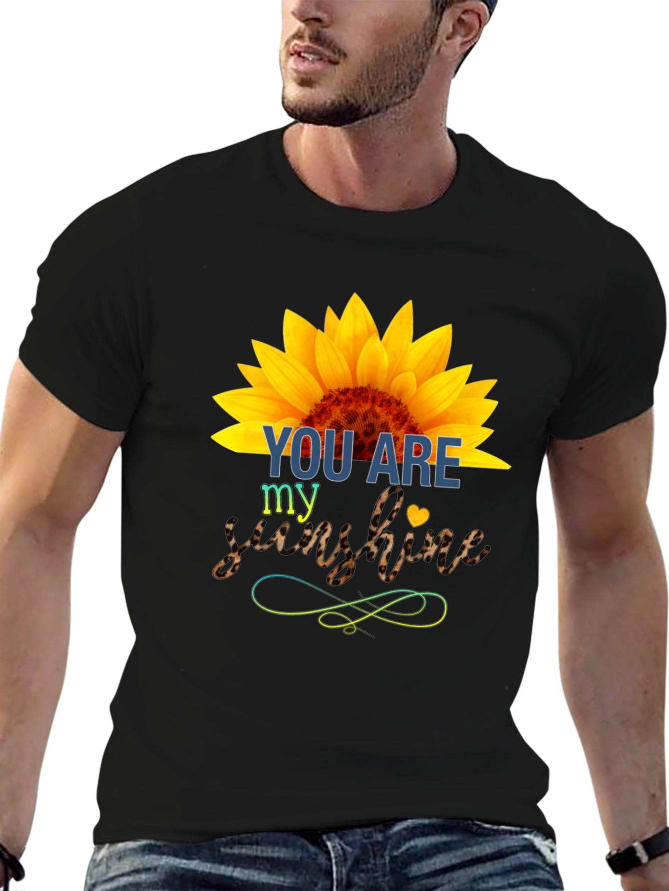 Black You Are My Sunshine Sunflower Graphic Tee view 6