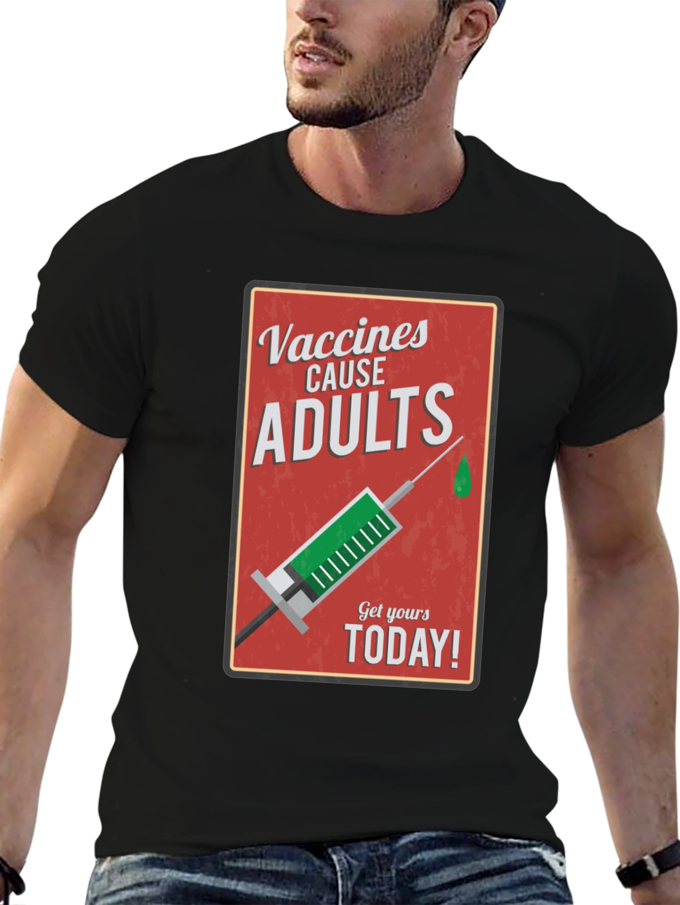 Black Vaccines Cause Adults T-Shirt view 6
