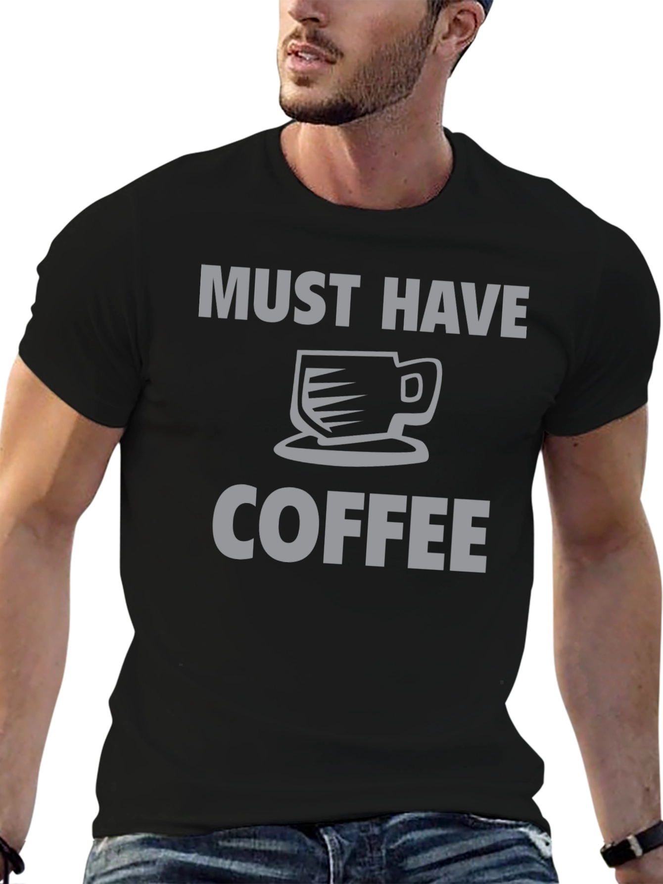 Black Must Have Coffee Graphic Tee - Black view 6