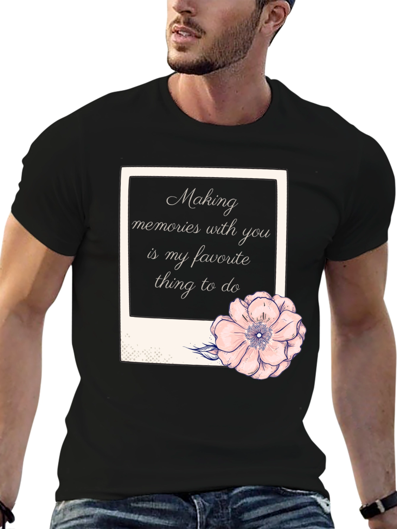 Black Making Memories Black Graphic Tee view 6