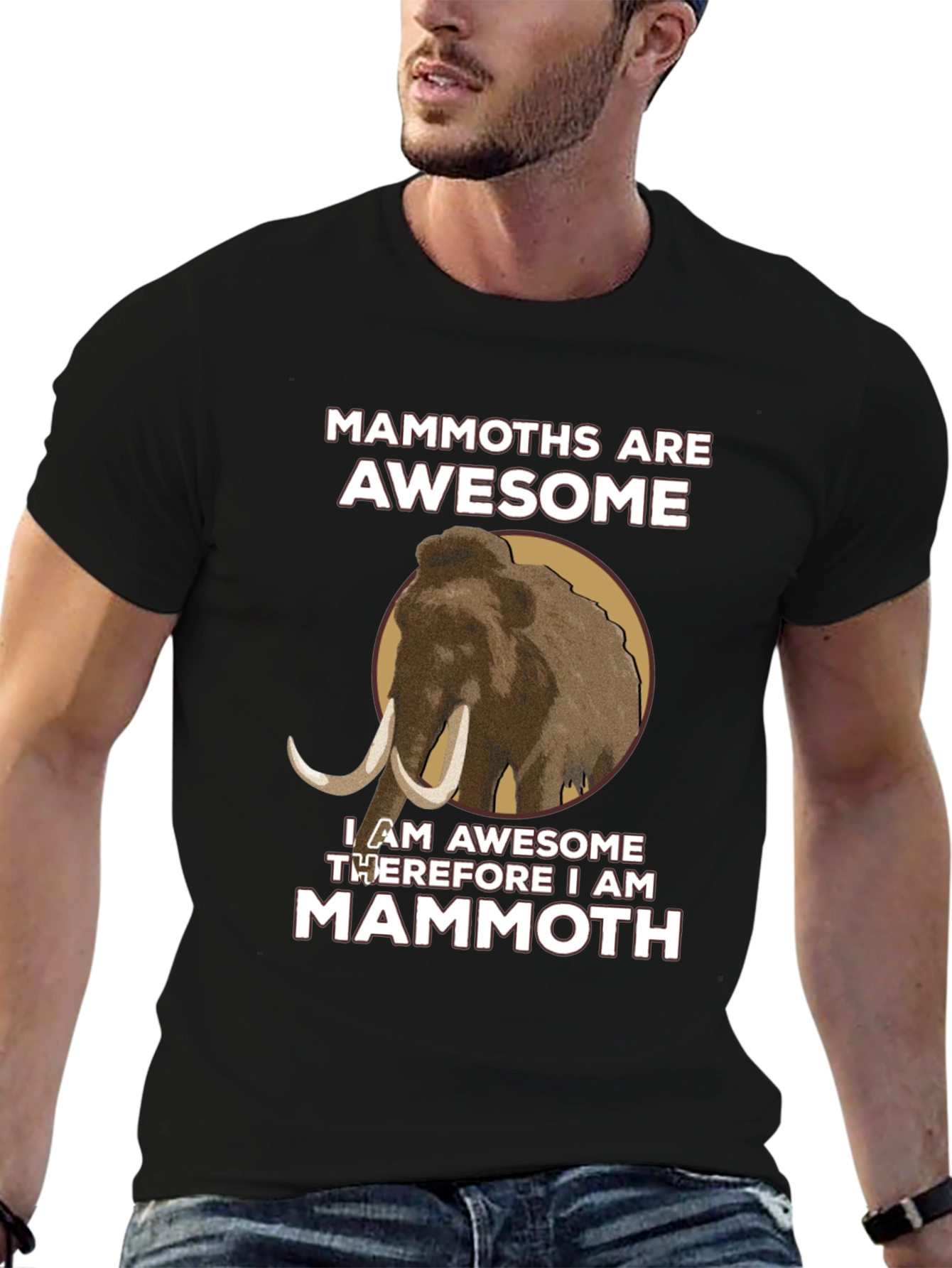 Black Mammoths Are Awesome T-Shirt view 6