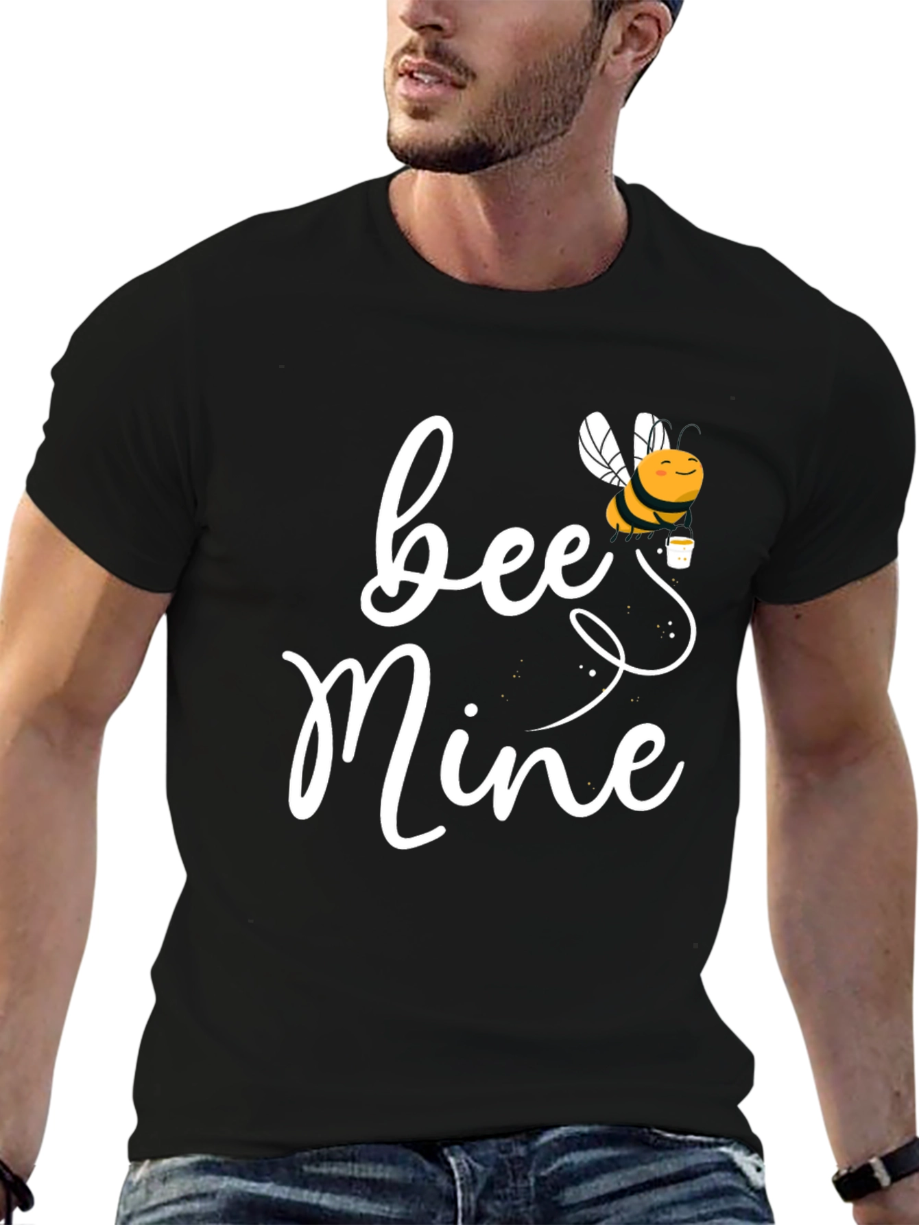Black Bee Mine Graphic Tee - Valentine's Day Gift view 6