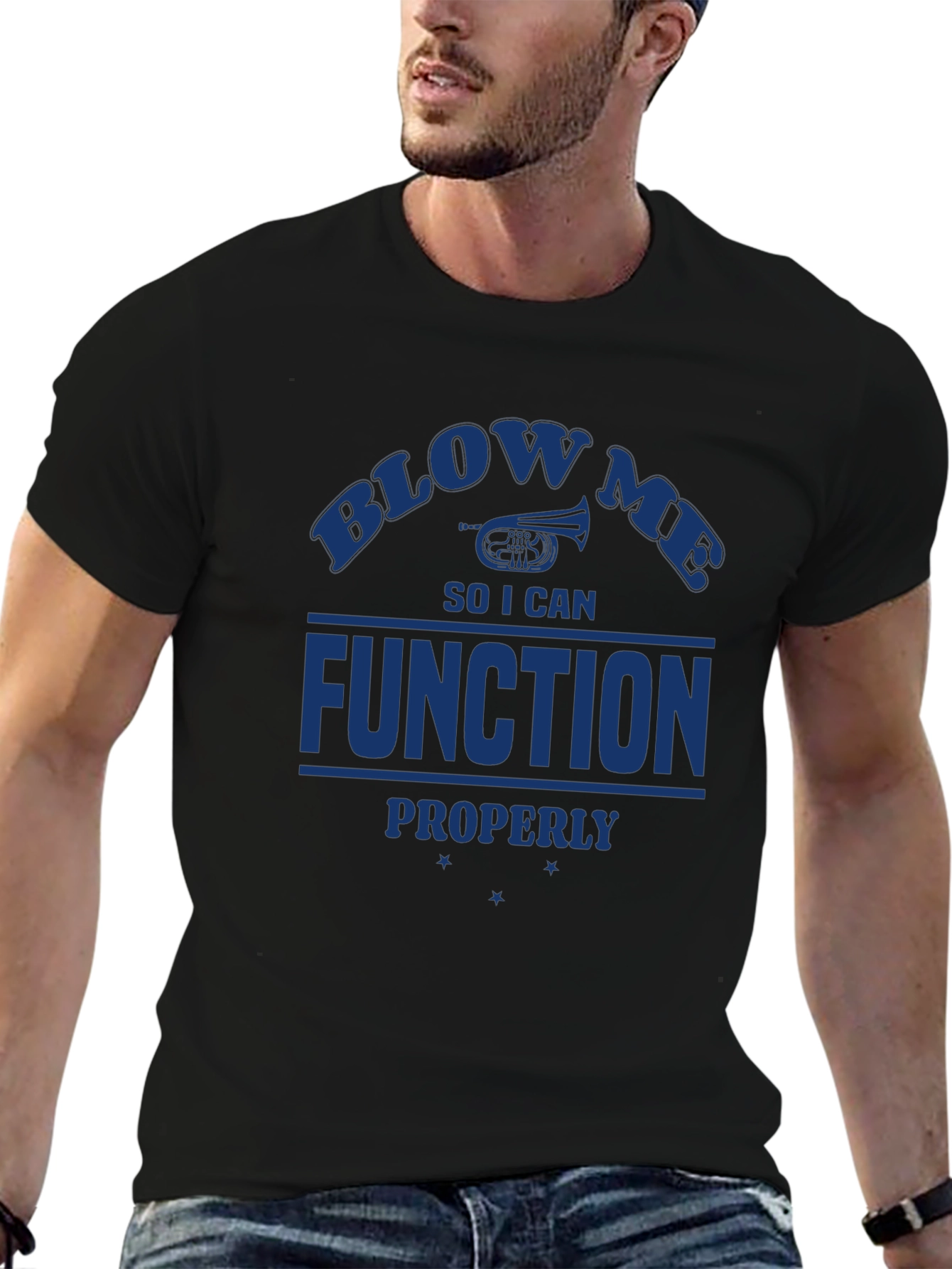 Black Blow Me I Need to Function T-Shirt view 6