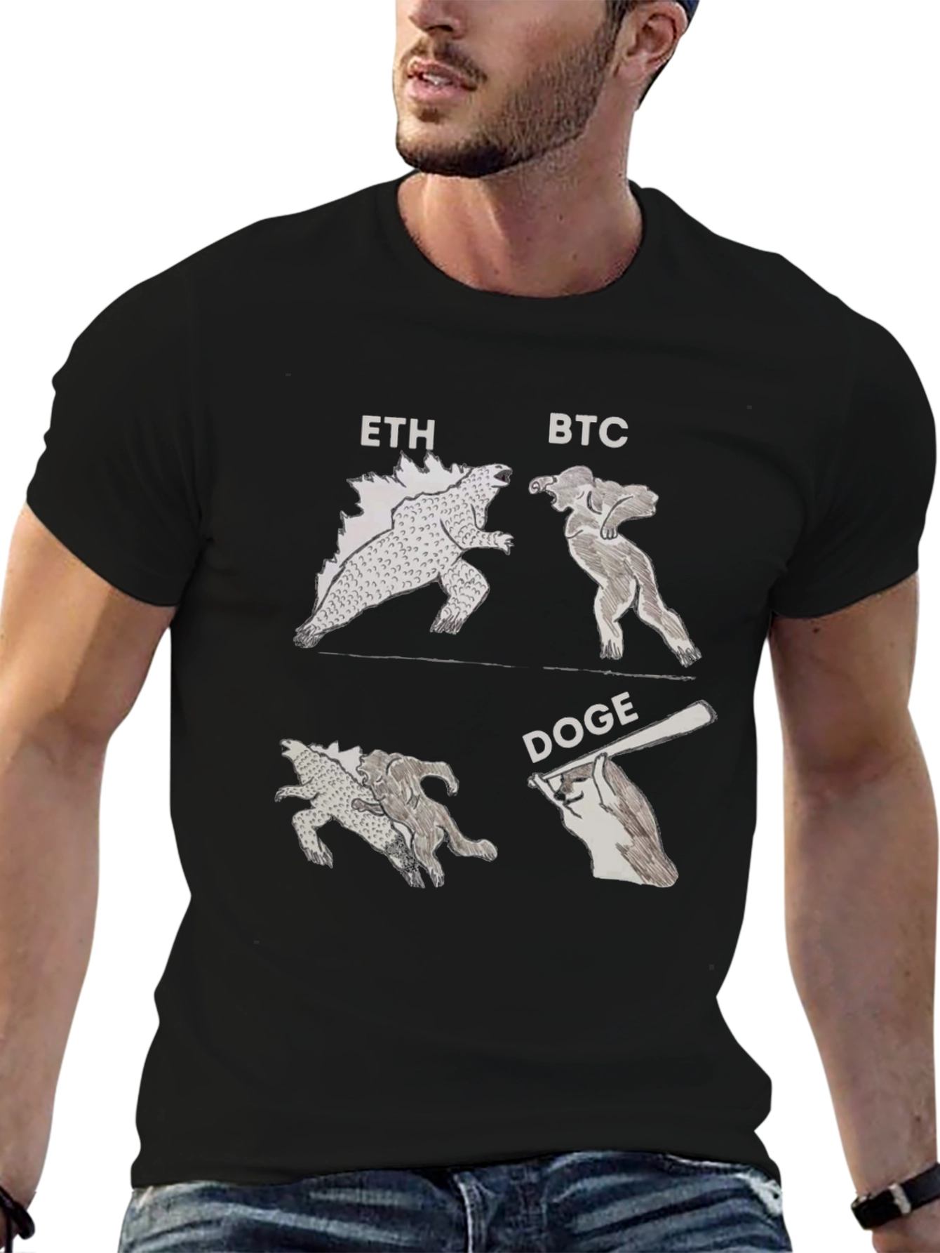 Black Crypto Showdown T-Shirt view 6