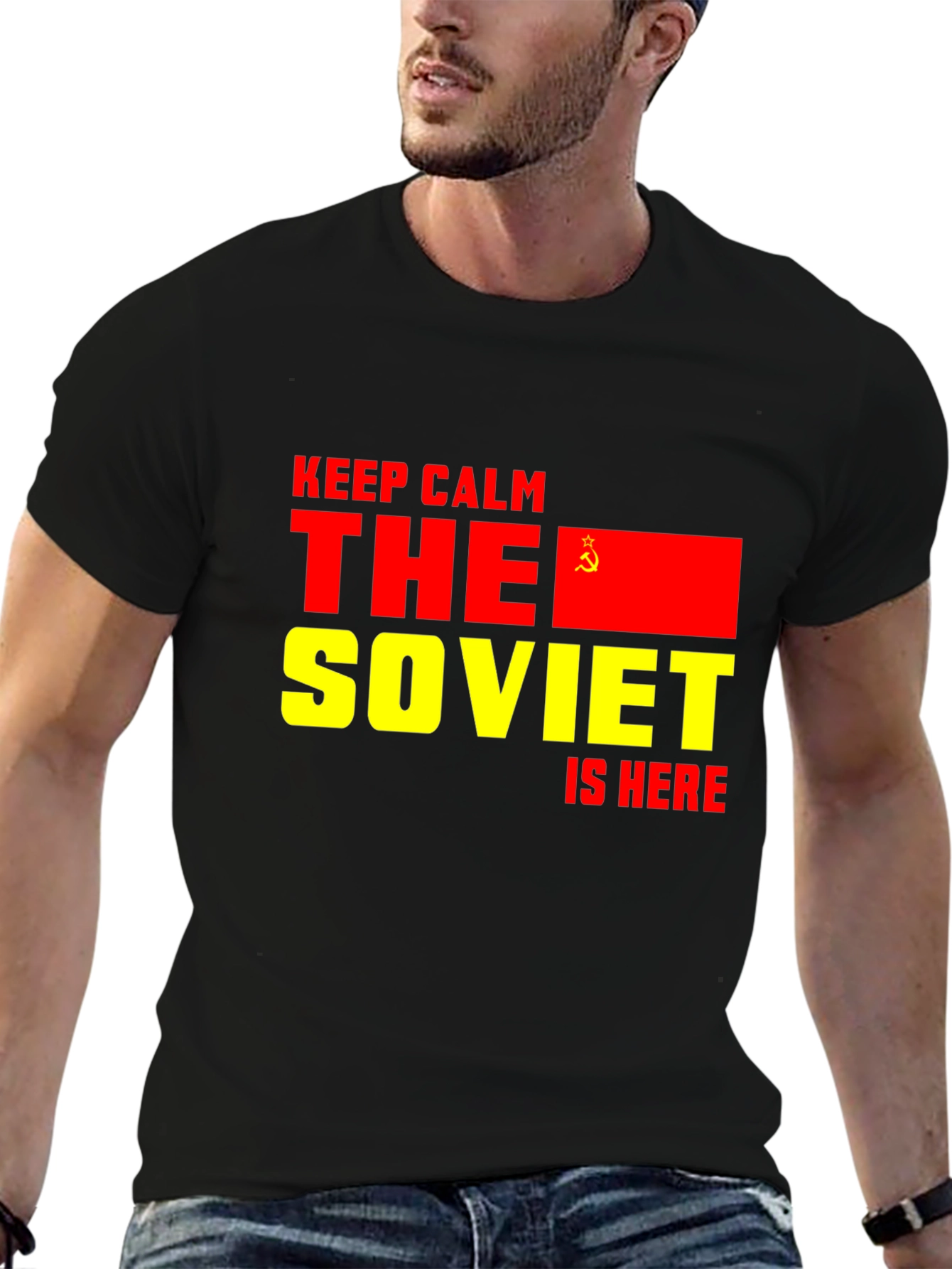 Black Soviet Is Here T-Shirt - Keep Calm Design view 6