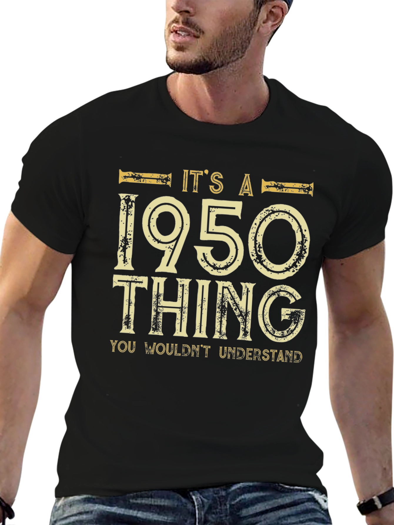 Black It's a 1950 Thing T-Shirt view 6