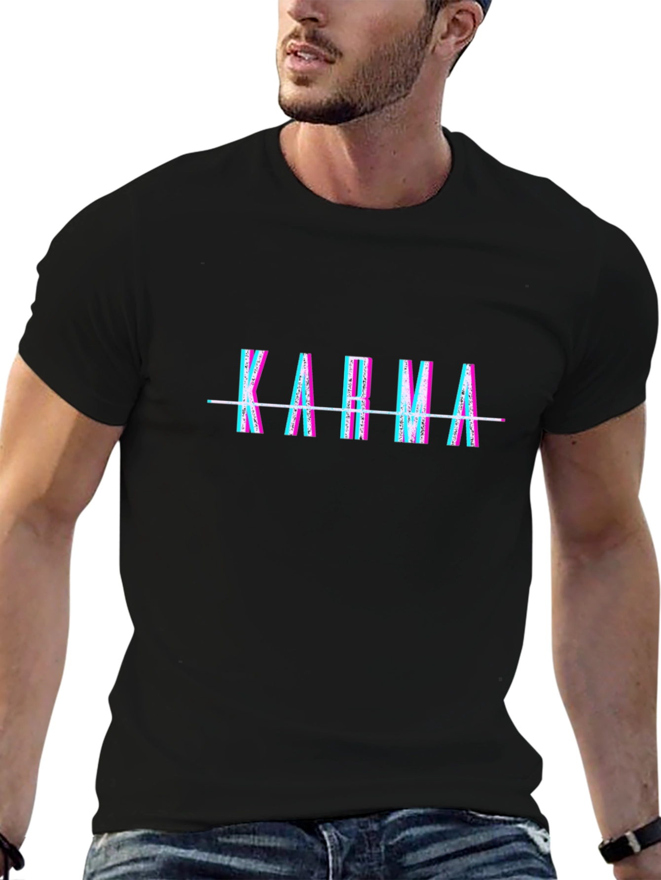 Karma Glitch T-Shirt - Stylish Graphic Tee - 6