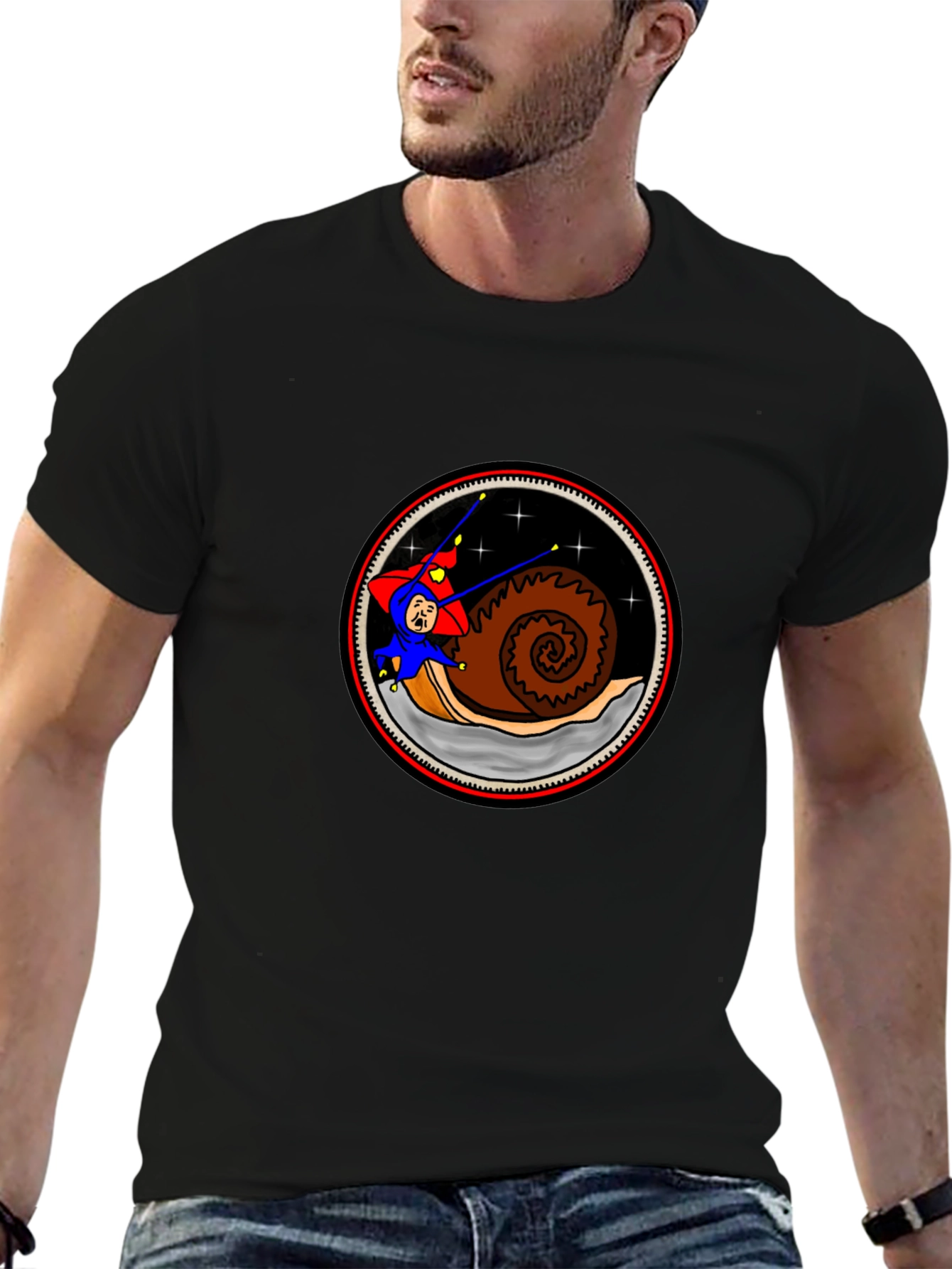 Snail Rider Graphic Tee - Unique Cartoon Design - 6
