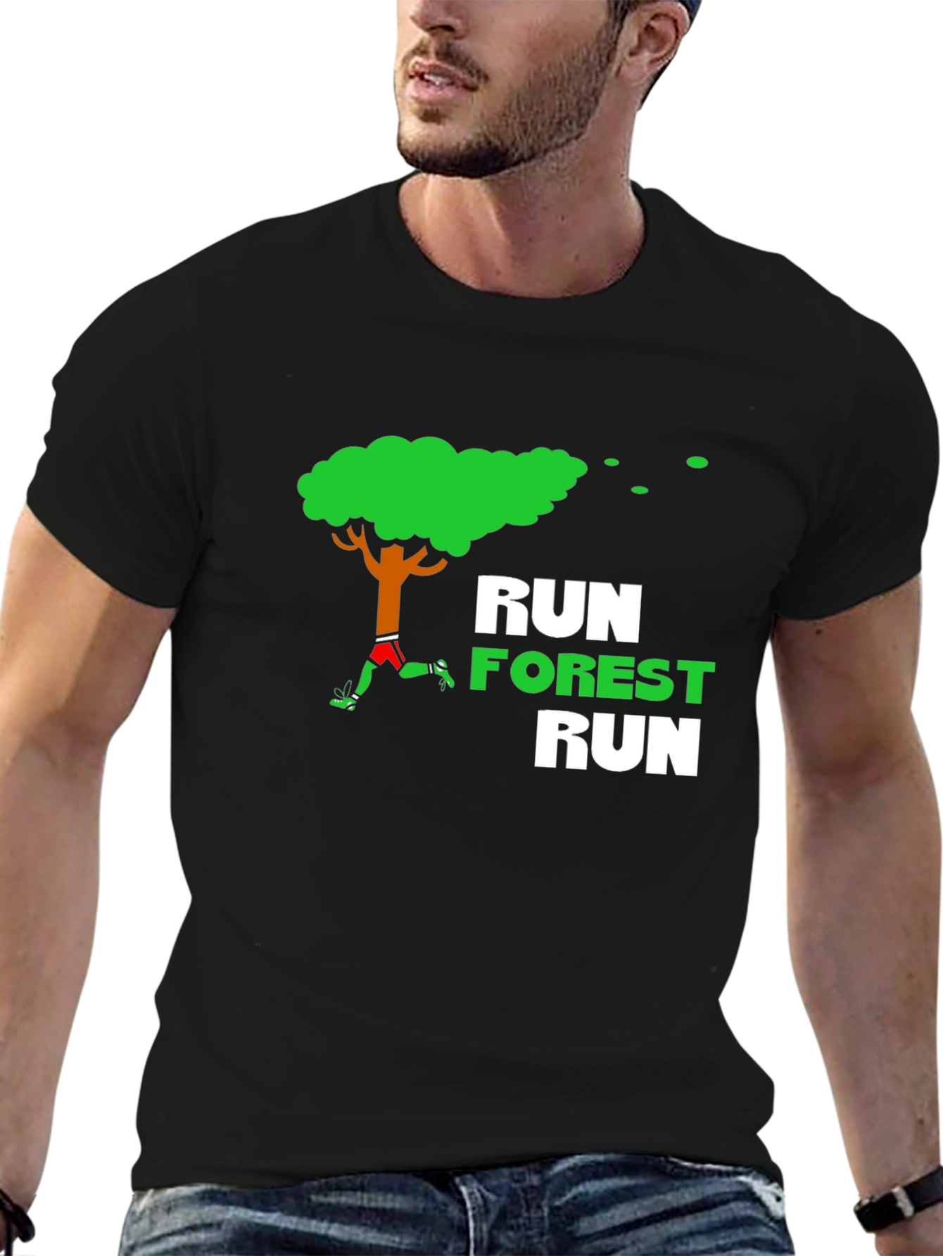 Black Run Forest Run T-Shirt view 6