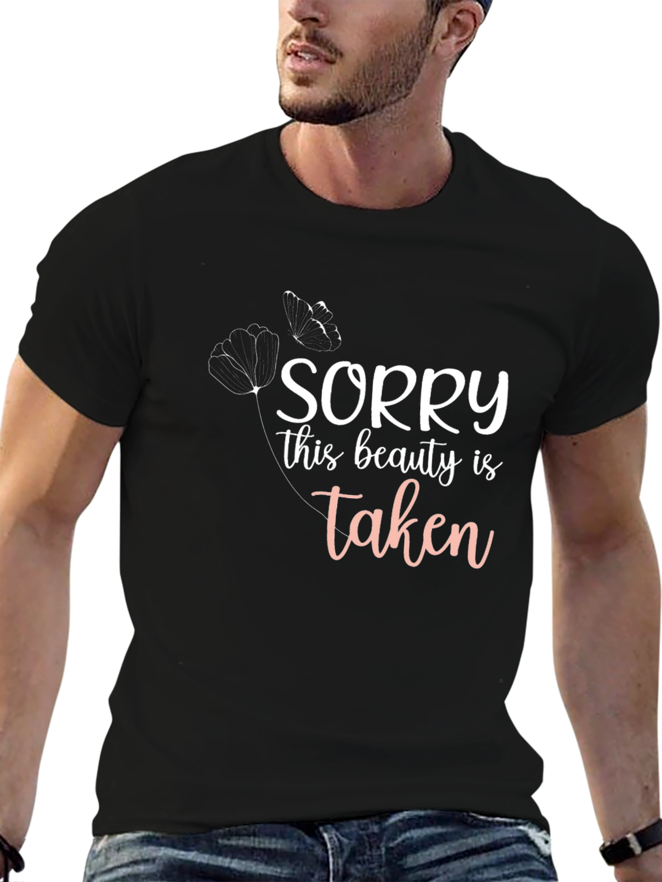 Black Sorry This Beauty Is Taken T-Shirt view 6