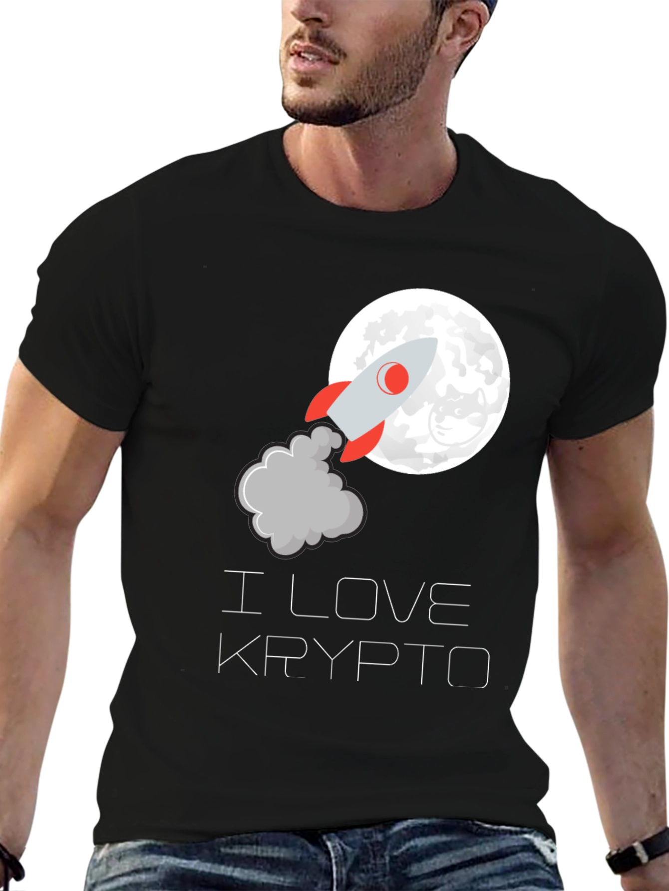 I Love Krypto Rocket T-Shirt - Crypto to the Moon! - 6