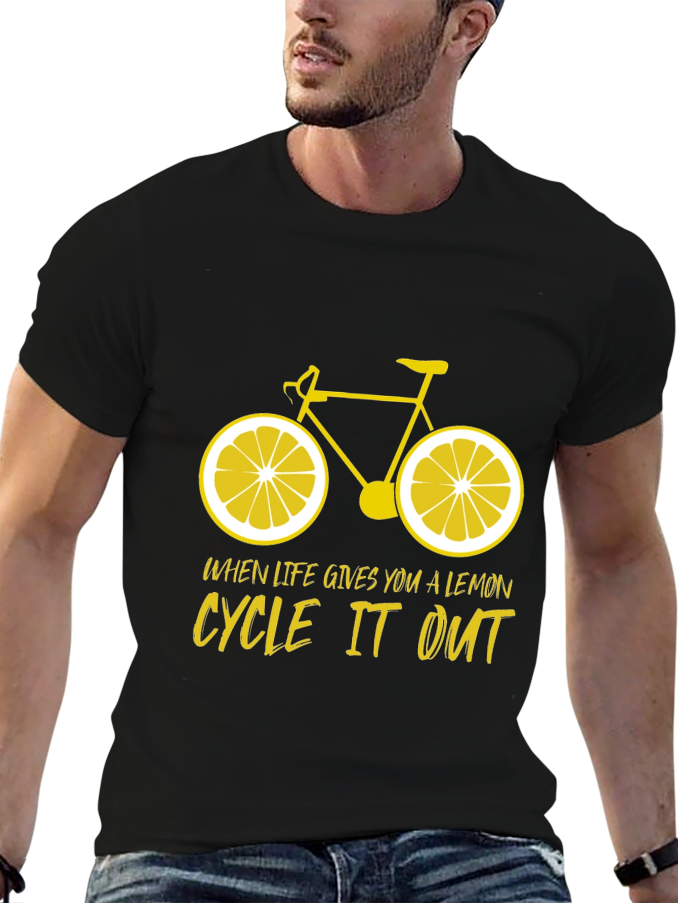 Black Lemon Bicycle T-Shirt: Cycle It Out Tee view 6