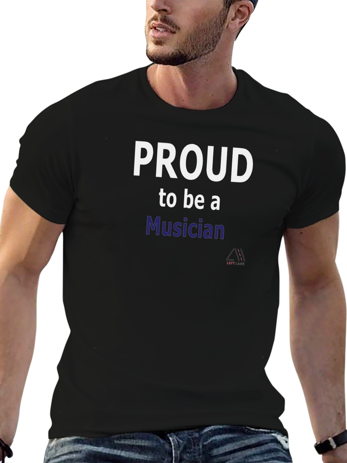 Black Proud Musician Black T-Shirt view 6