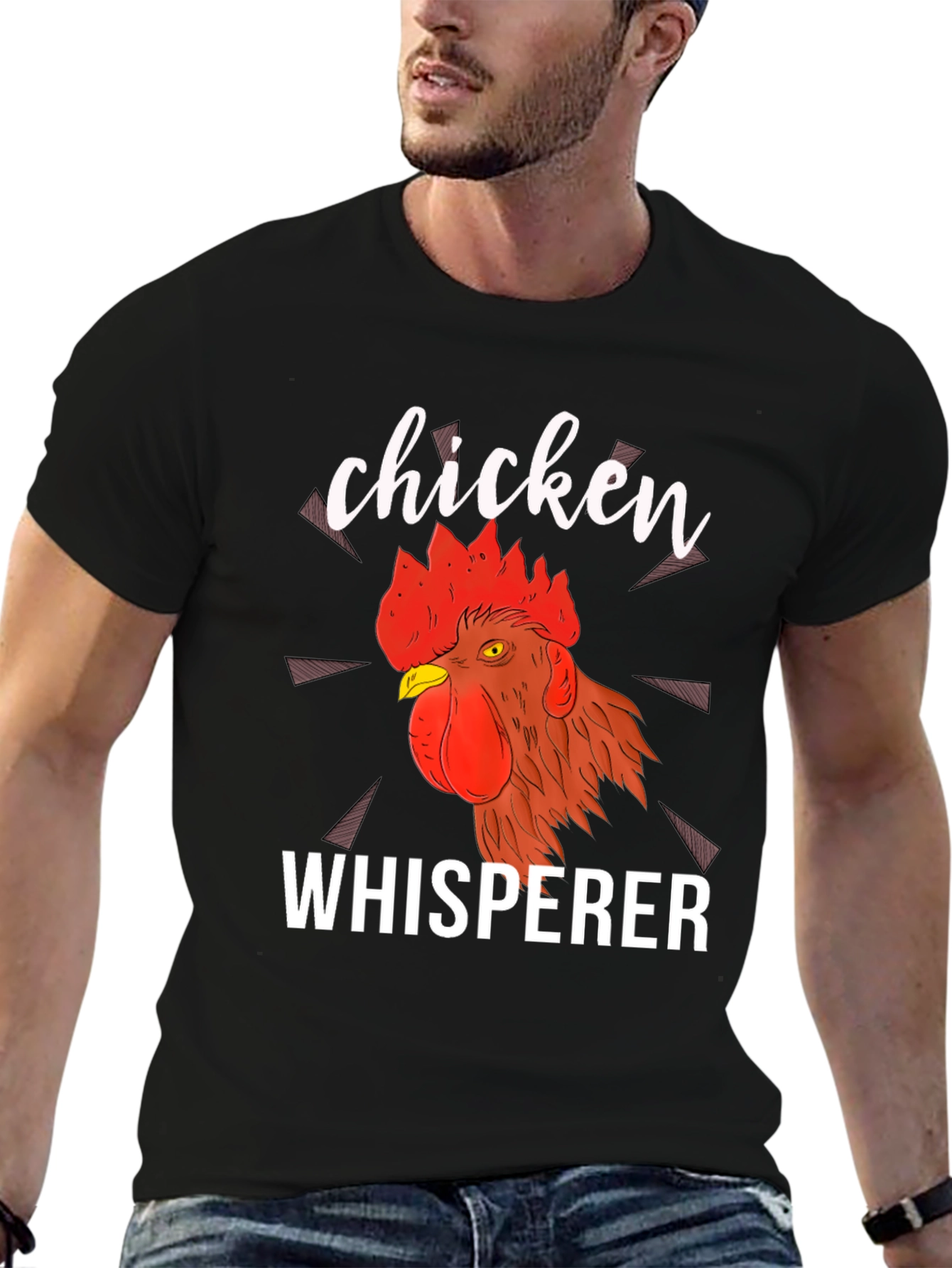Black Chicken Whisperer Graphic Tee - Black view 6