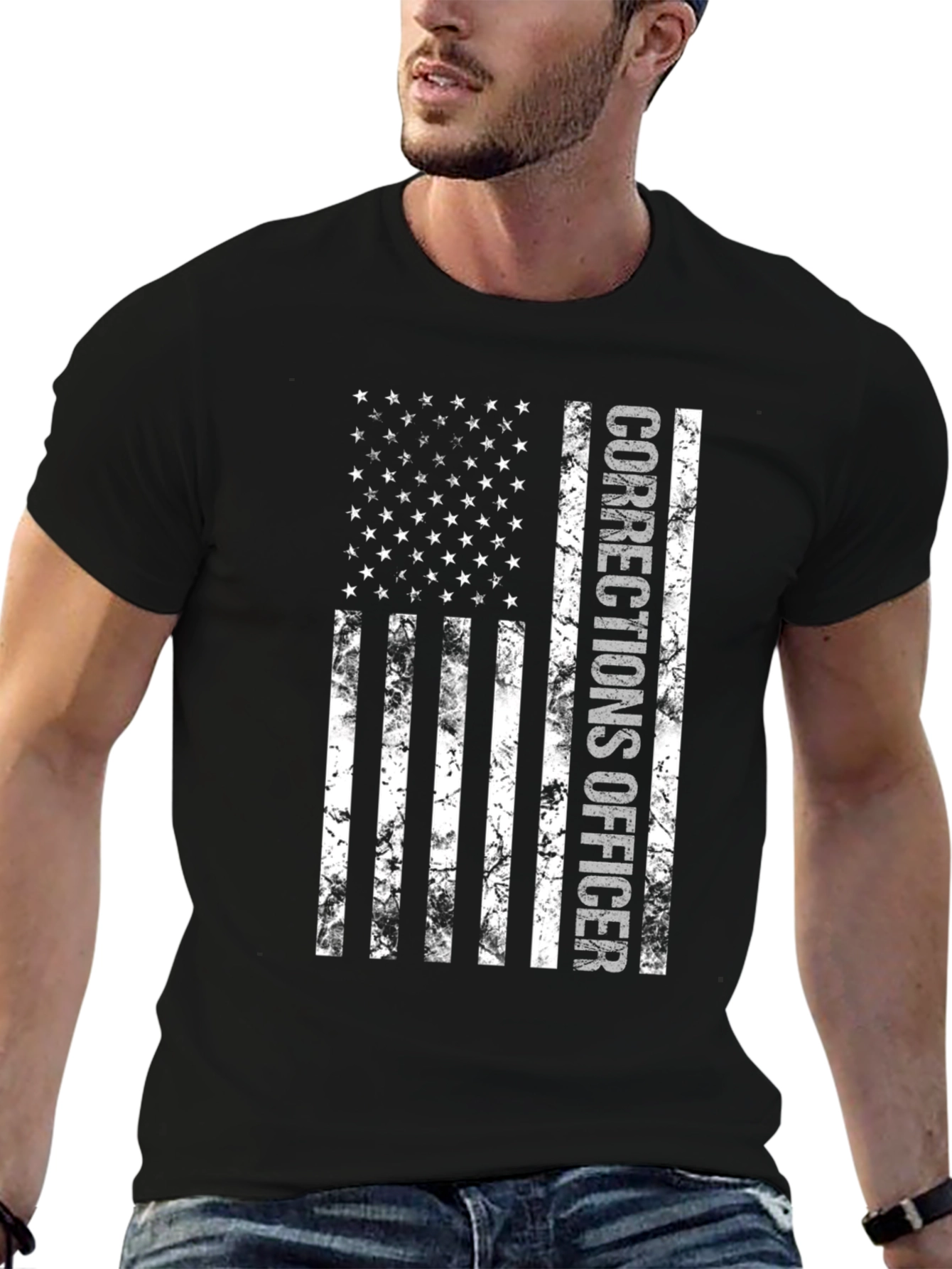 Corrections Officer American Flag T-Shirt - 6