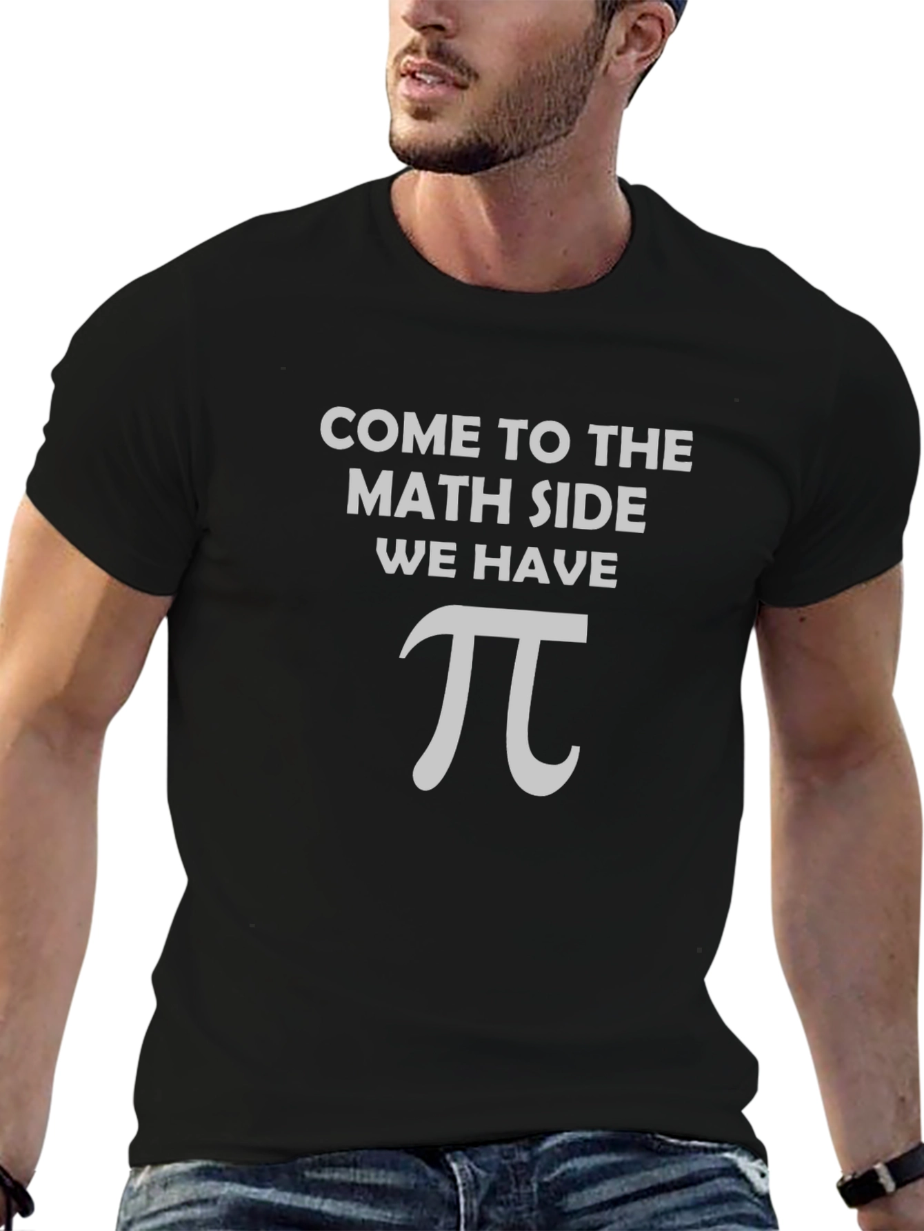 Black Math Side Pi T-Shirt - Funny Geek Tee view 6