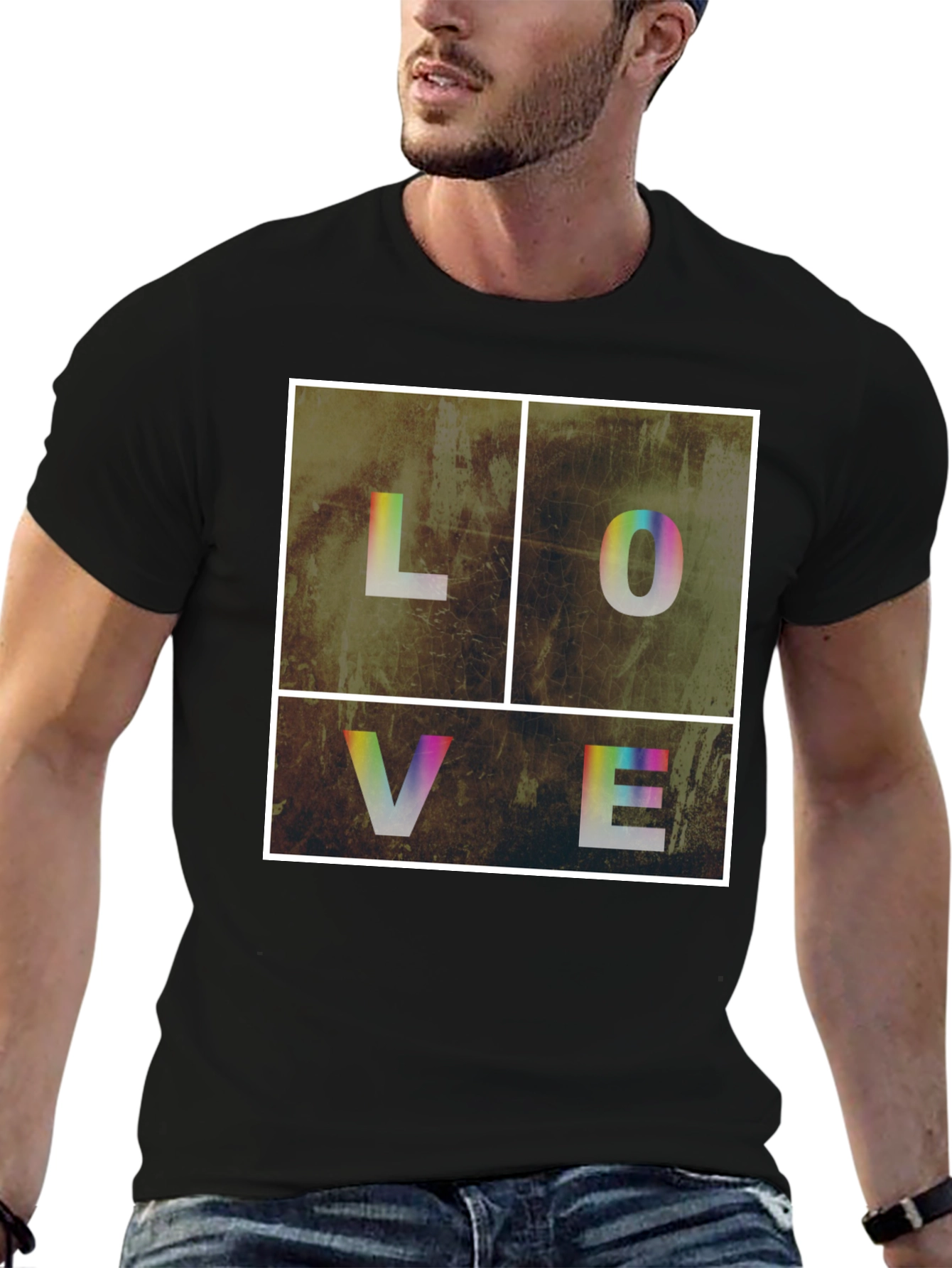 Black Love Graphic Tee - Unisex Crew Neck view 6