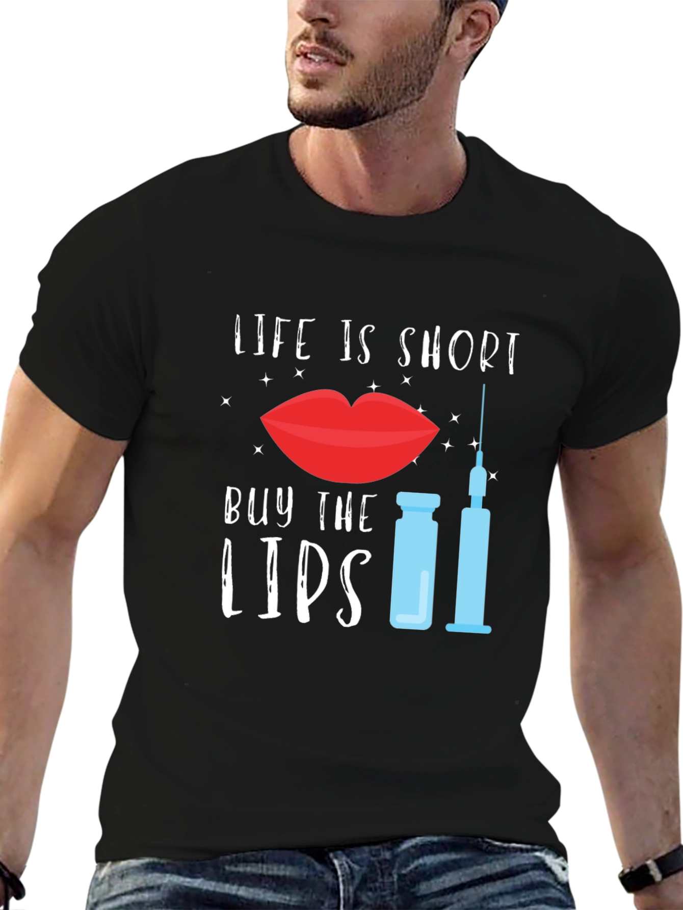 Black Life is Short Buy the Lips T-Shirt view 6