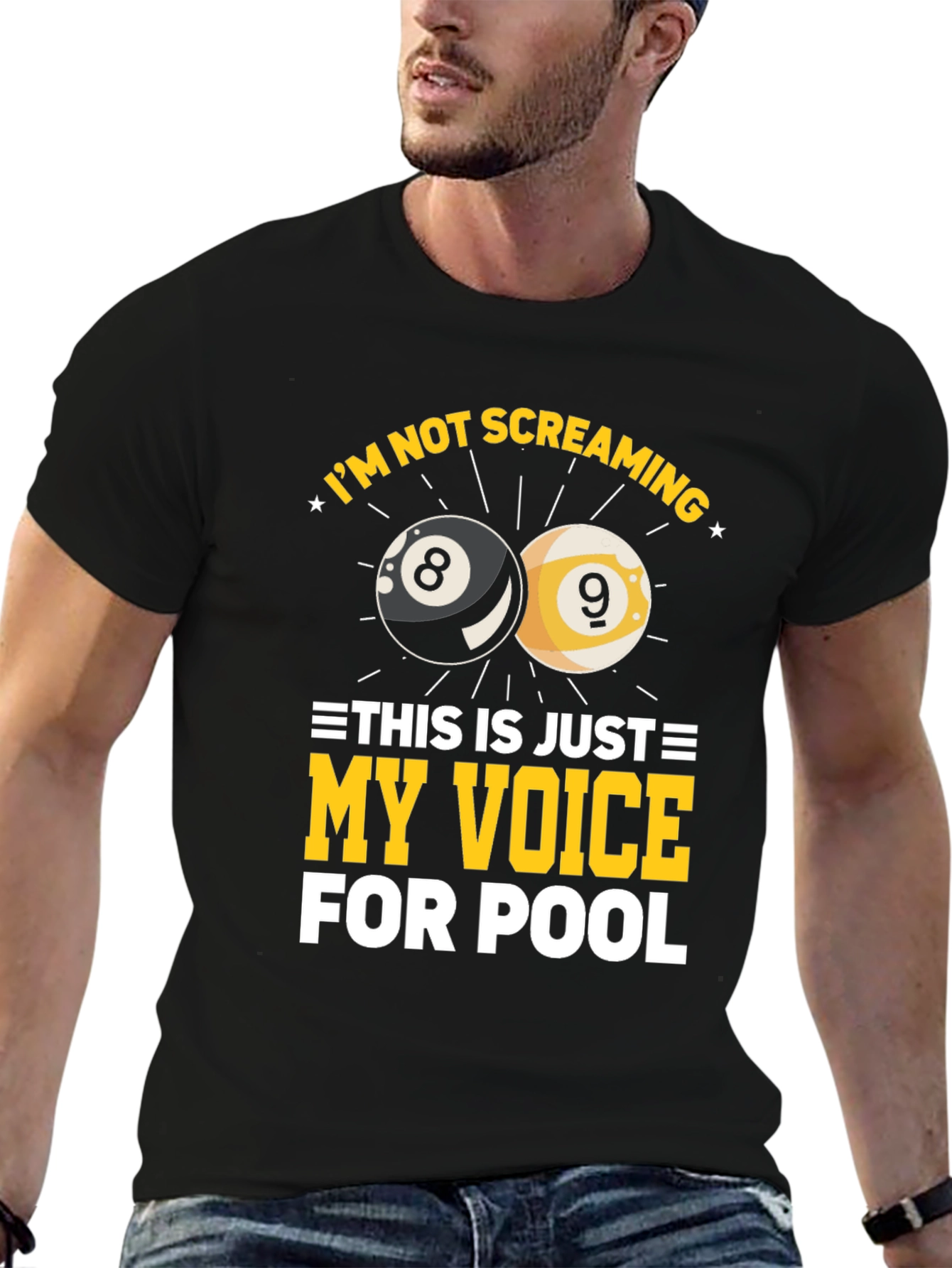 Funny Billiards T-Shirt - My Voice For Pool - 6