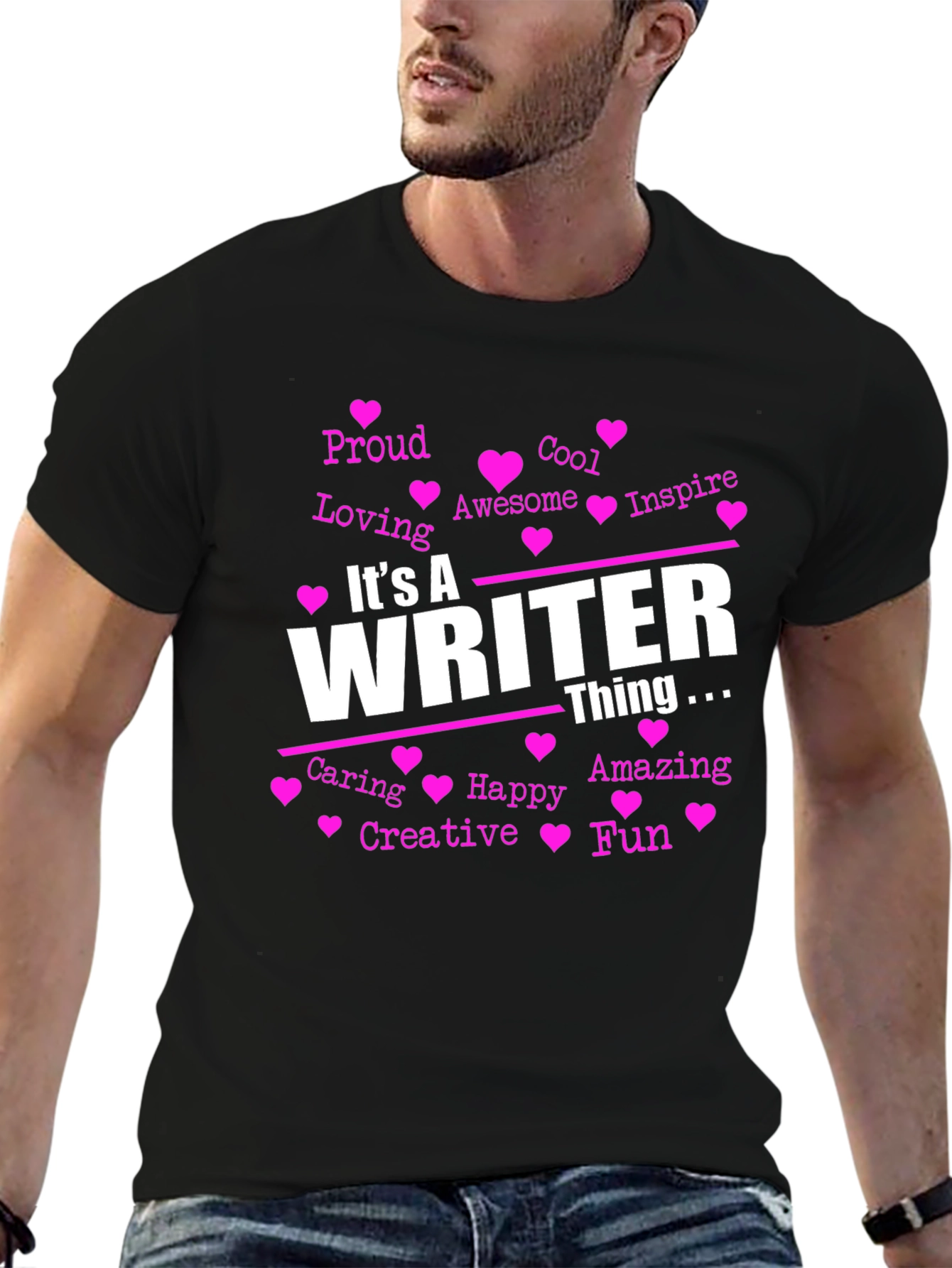 Black It's a Writer Thing T-Shirt view 6